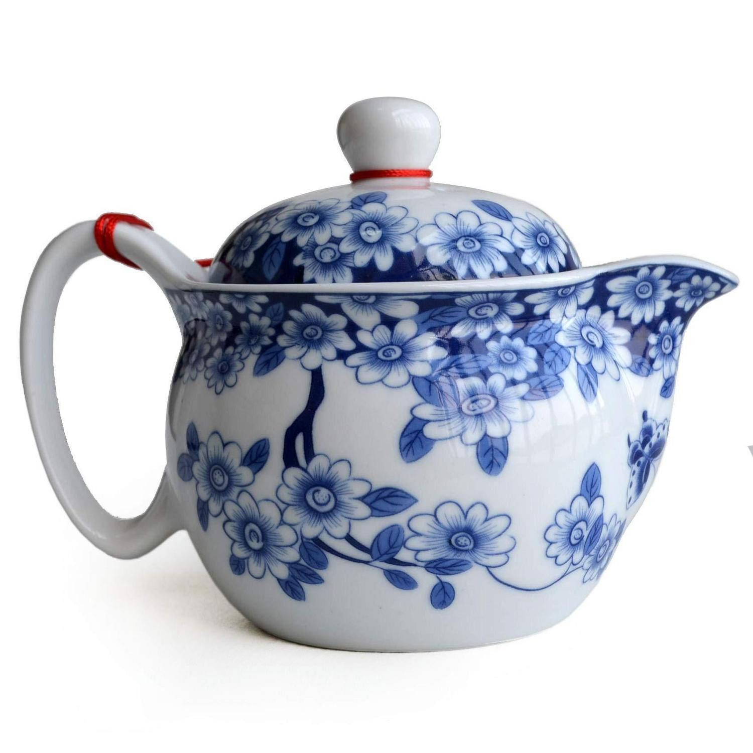 LuxusKollektion Teekanne Teekanne 340ml Blau-Weiß