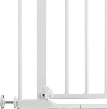 Hauck Türschutzgitter Clear Step Autoclose 2, White, auch als Treppenschutzgitter verwendbar; 75-80, flacher Durchgang
