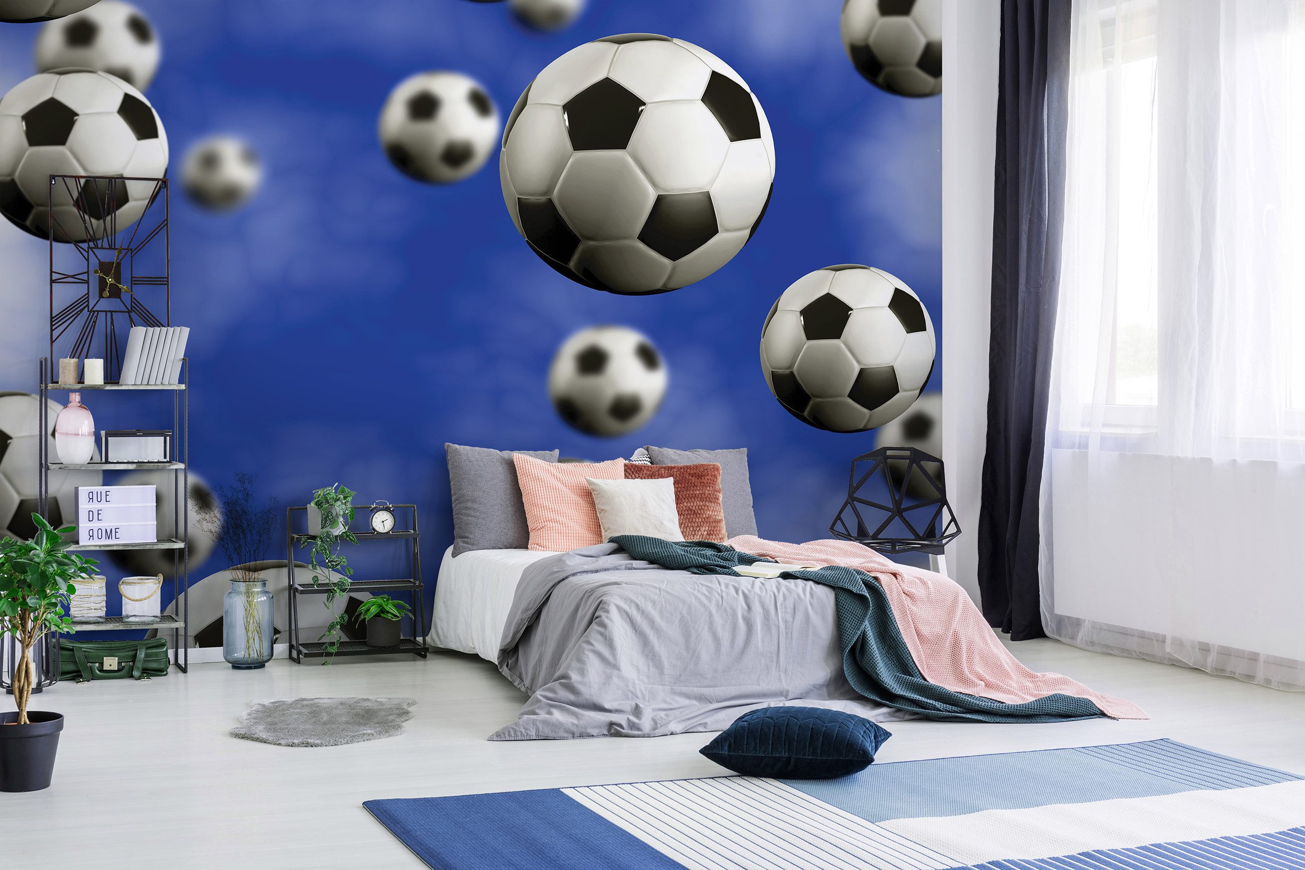 Wallarena Fototapete Kinderzimmer Jungen Fußball Tapete Wandtapete 368x254, günstig online kaufen
