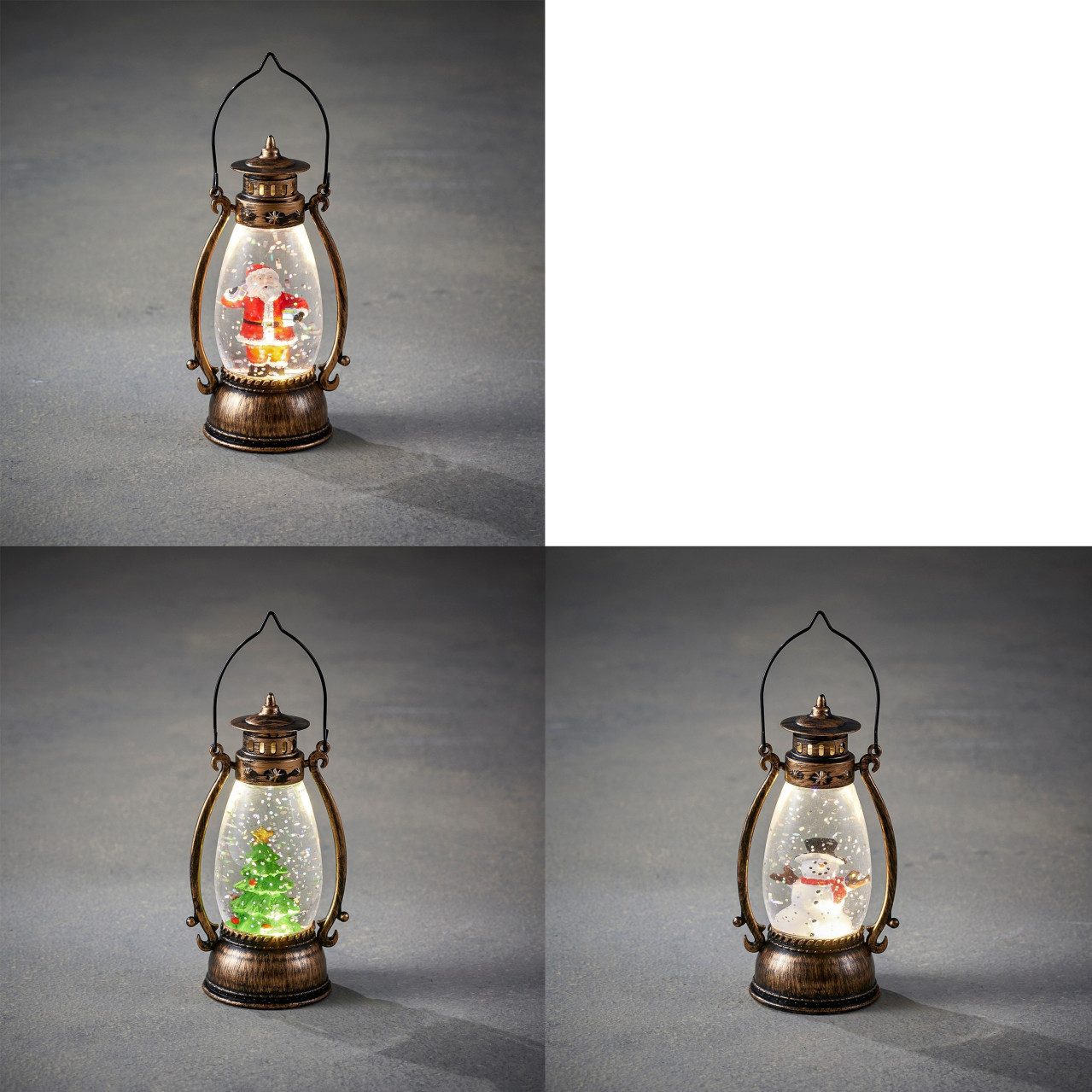 Luca Lighting LED-Christbaumkerzen Luca Lightning LED Laterne Weihnachtszenerie 14 cm