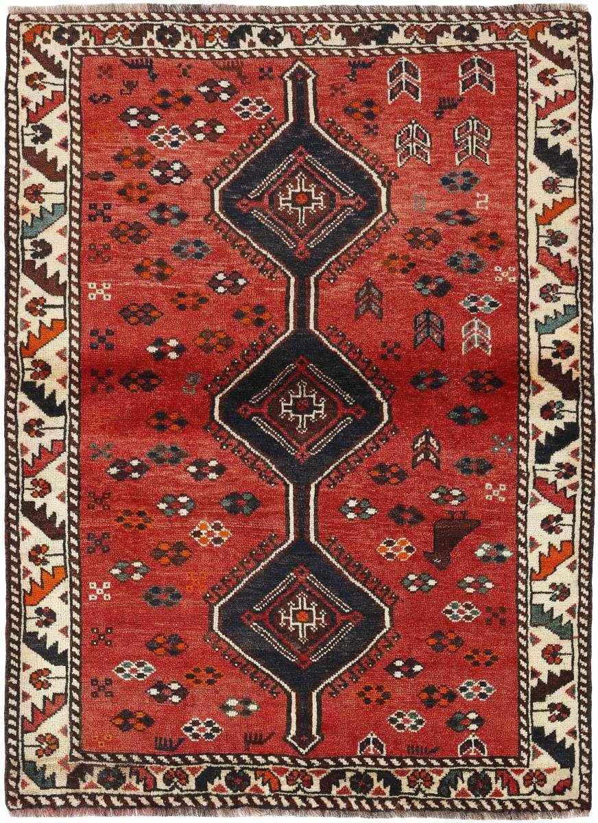 Orientteppich Shiraz 134x182 Handgeknüpfter Orientteppich / Perserteppich, Nain Trading, rechteckig, Höhe: 10 mm