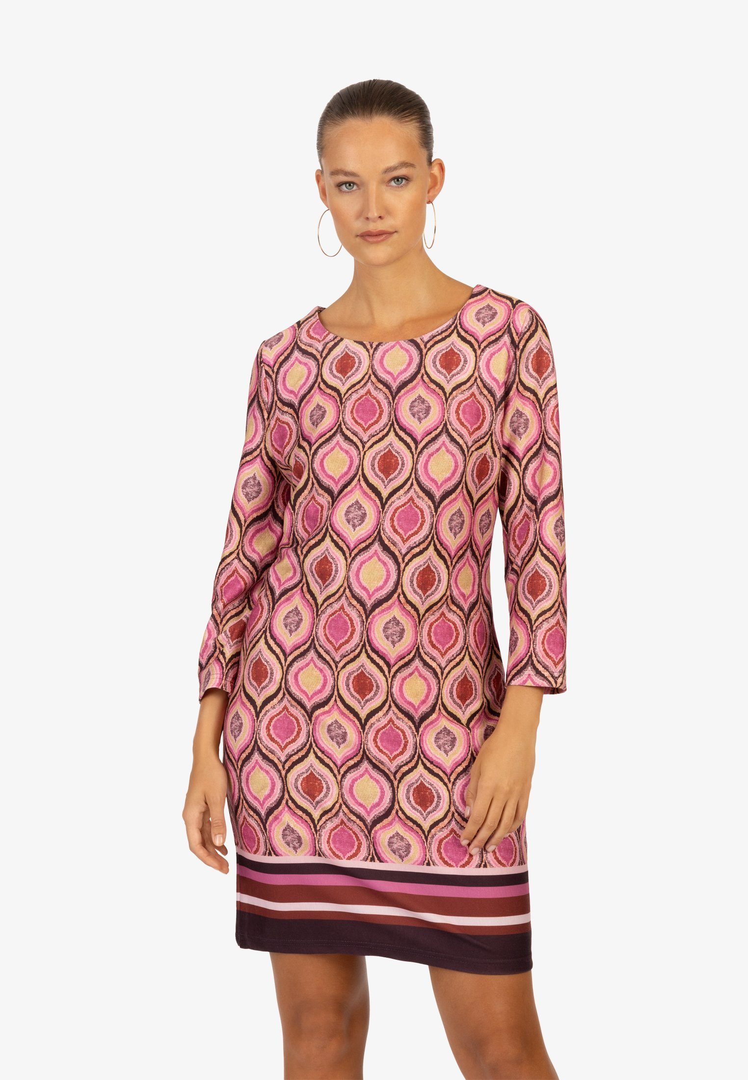 Apart Minikleid APART Kleider mit Lange Ärmel pink-multicolor