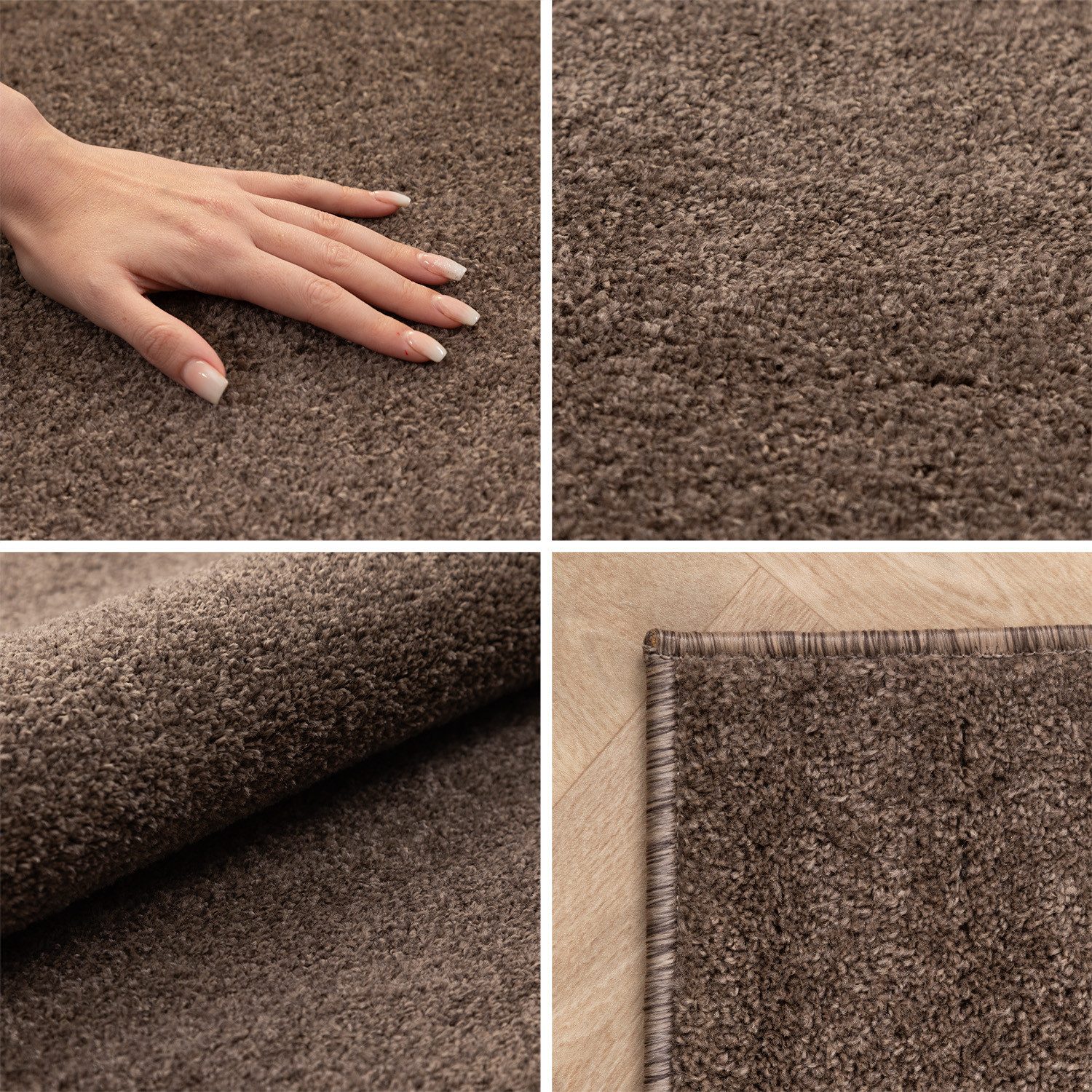 Carpettex Veloursteppich Unicolor - Einfarbig, Läufer, Höhe: 11 mm, Einfarb günstig online kaufen