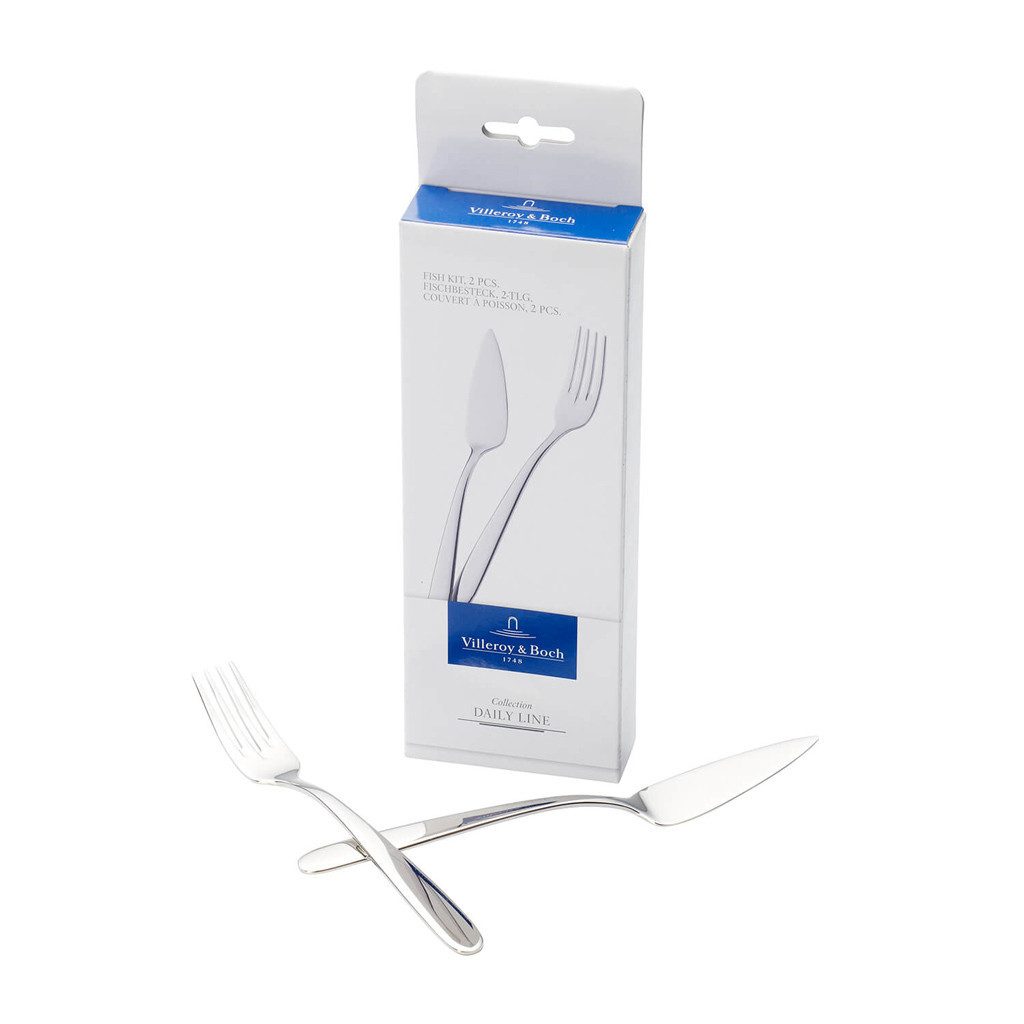 Villeroy & Boch Fischbesteck Daily Line Fischbesteck 2tlg. 265x80x30mm (2-tlg), 1 Personen, Edelstahl, Edelstahl, 2 Stck, spülmaschinenfest