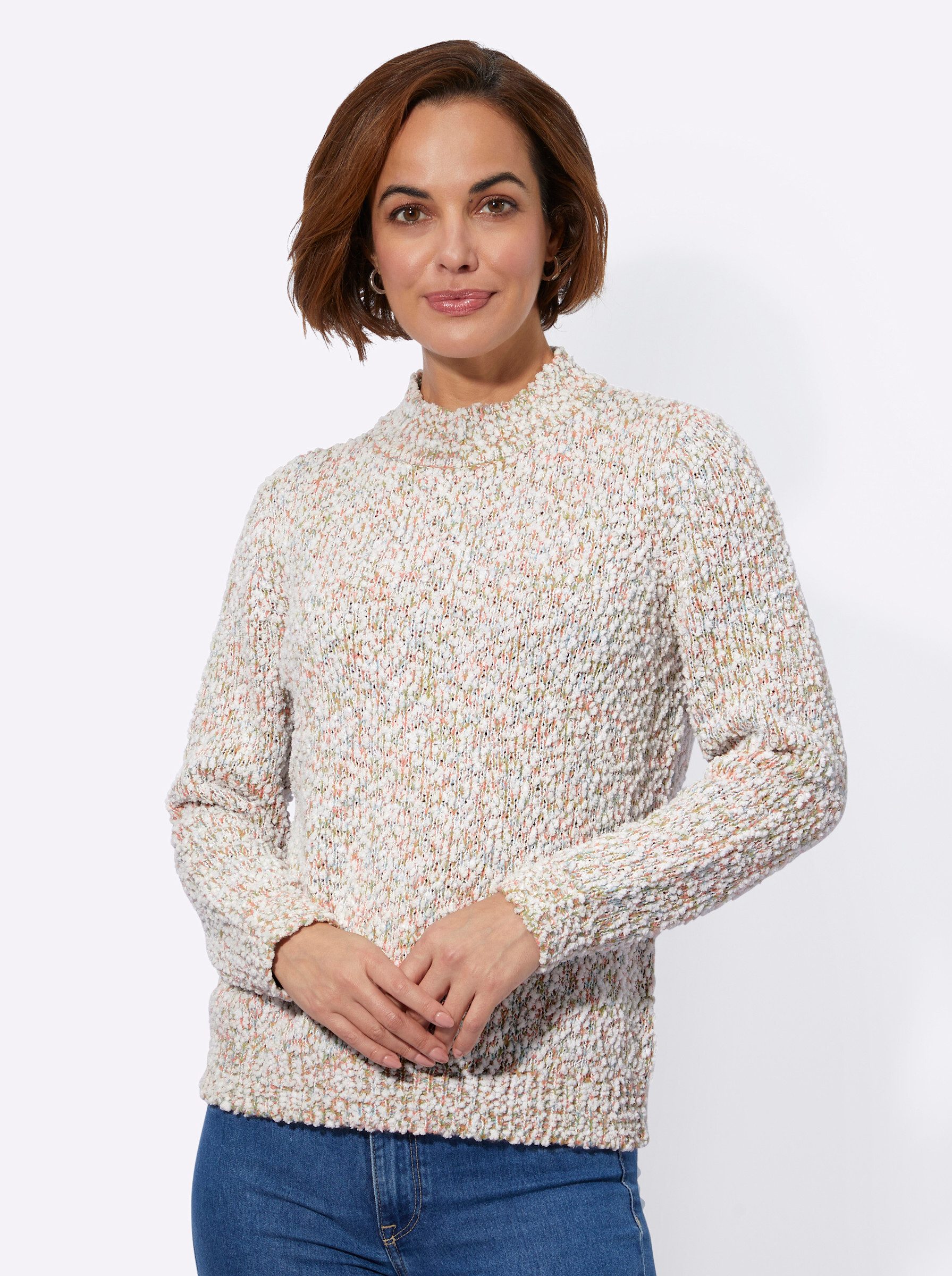 Strickpullover Bouclé-Pullover