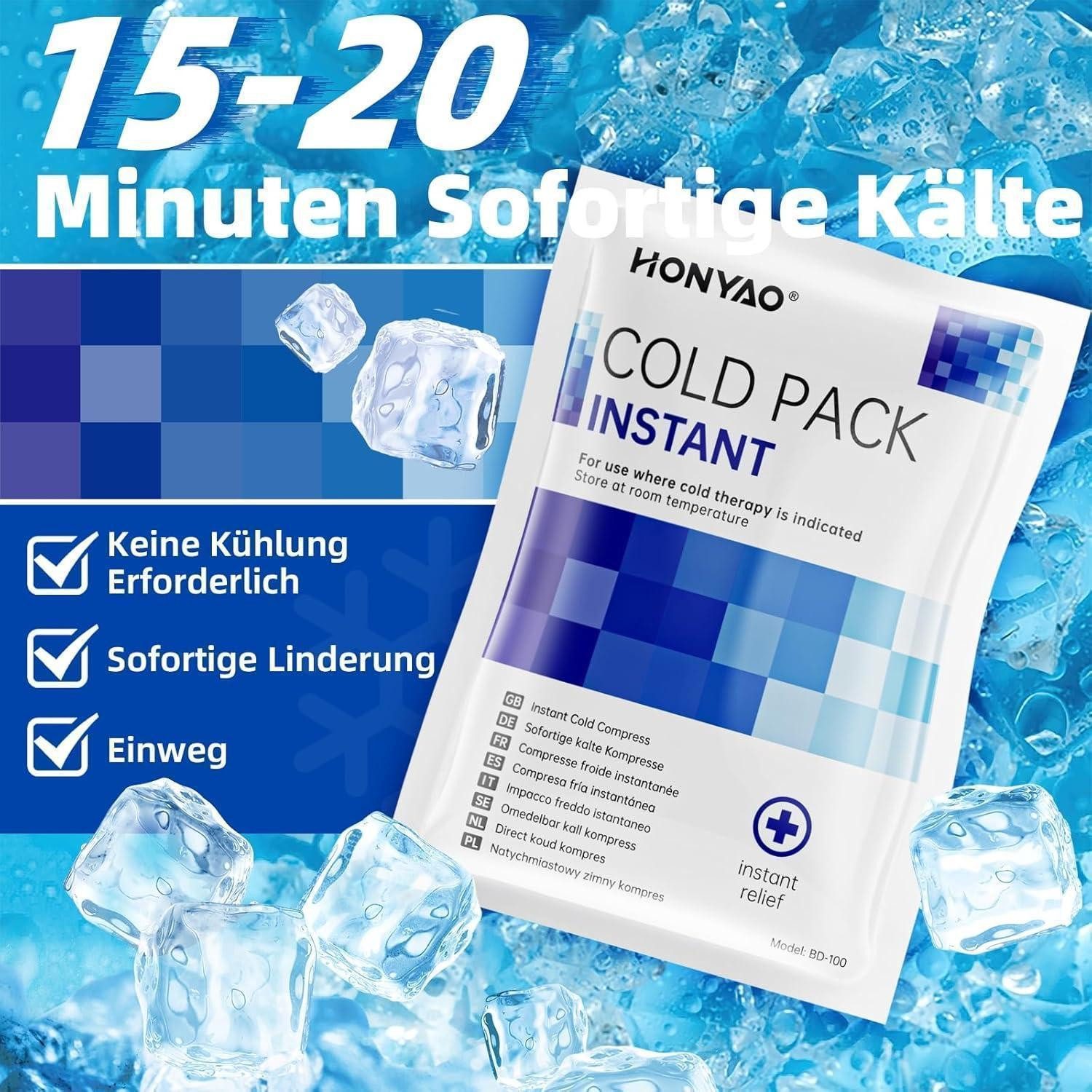 LuxusKollektion Kühlpad Kühlpack Einmal Erste Hilfe Sport Reisen 9 Stück Kälte 9 Stück