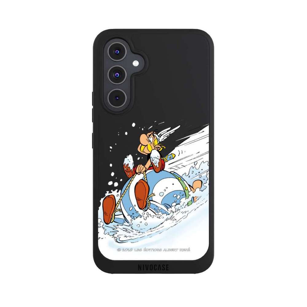 NIVOCASE Handyhülle Asterix Obelix Kindheit Astérix & Obélix Luge, Samsung Galaxy A54 5G Handyhülle Hülle NIVOpure Case Schwarz