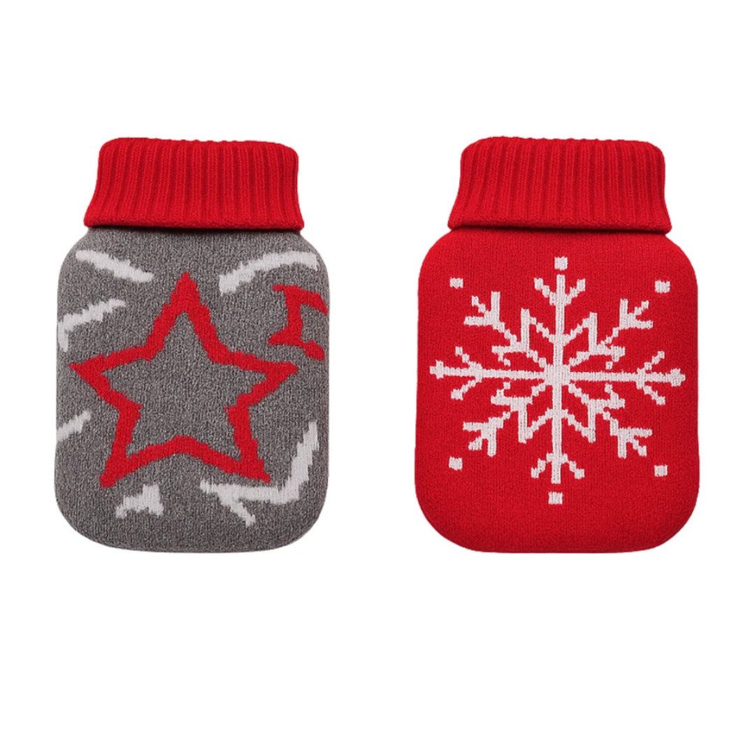 OSMA Werm Handwärmer 2x Handwärmer Taschenwärmer mit Bezug Winter 2x Mit Strickbezug