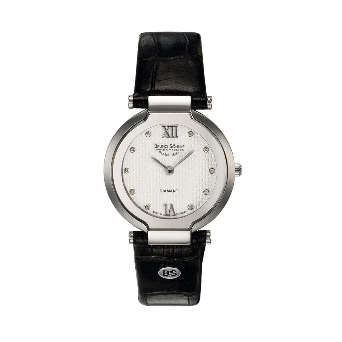 BRUNO SÖHNLE Quarzuhr Bruno Söhnle Glashütte Damen Uhr 17-13077-231 Allegro Quarz, (1-tlg)