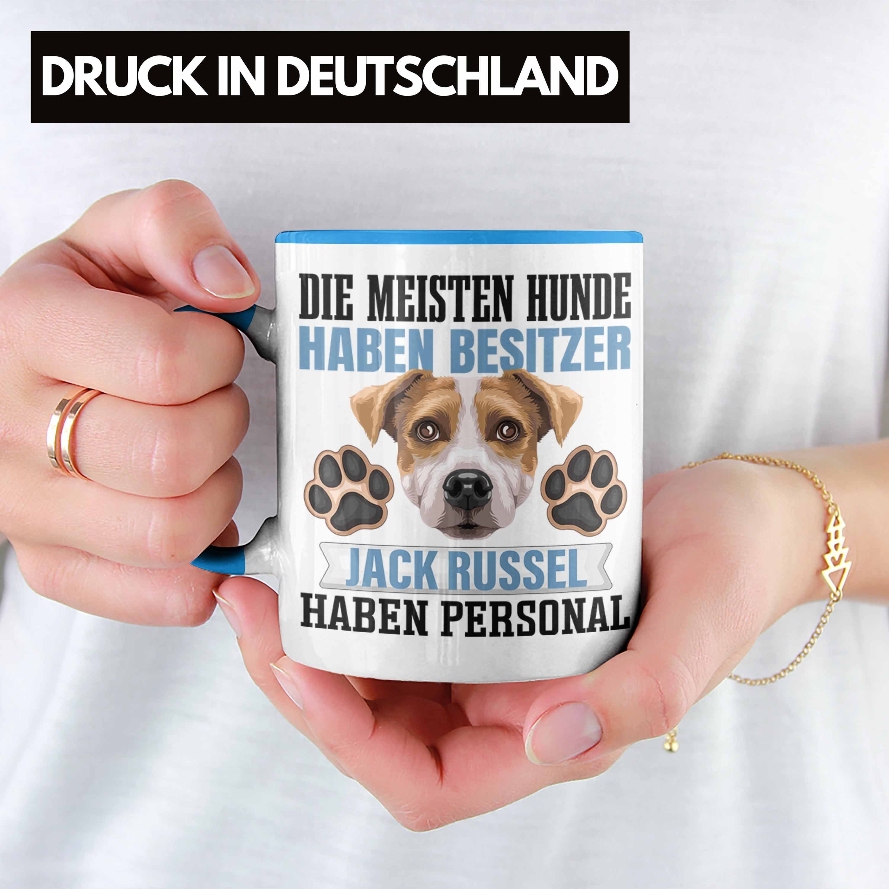 Trendation Tasse Jack Spruch Geschenkidee Tasse Blau Besitzer Russell Besi Geschenk Lustiger