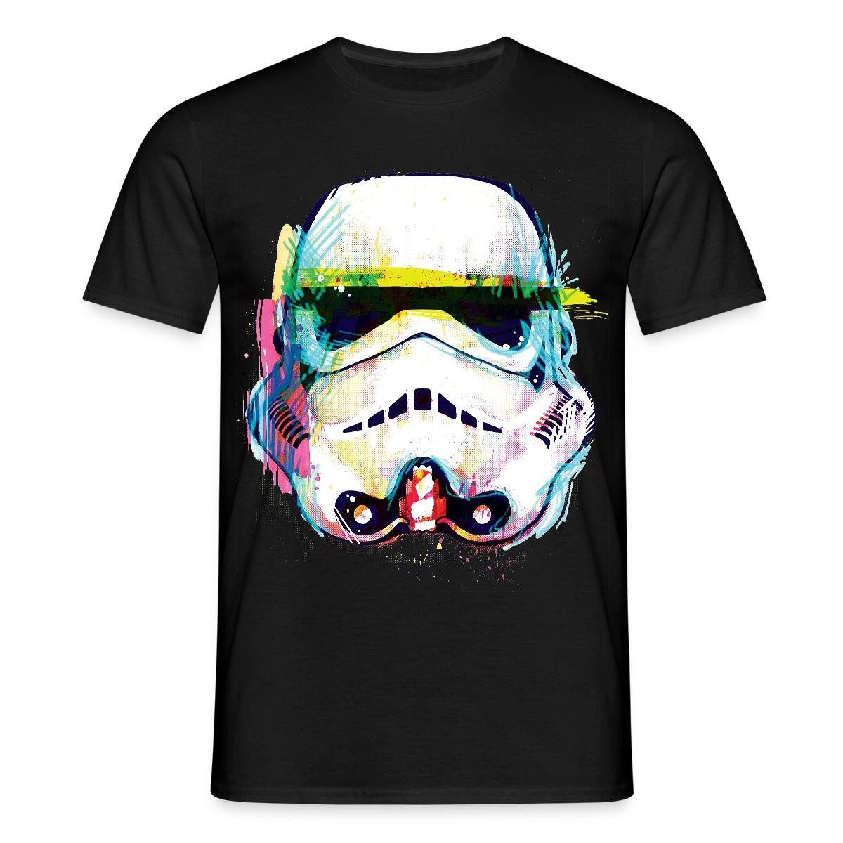 Spreadshirt T-Shirt Star Wars Stormtrooper Portrait Artsy-Look Männer T-Shirt (1-tlg)