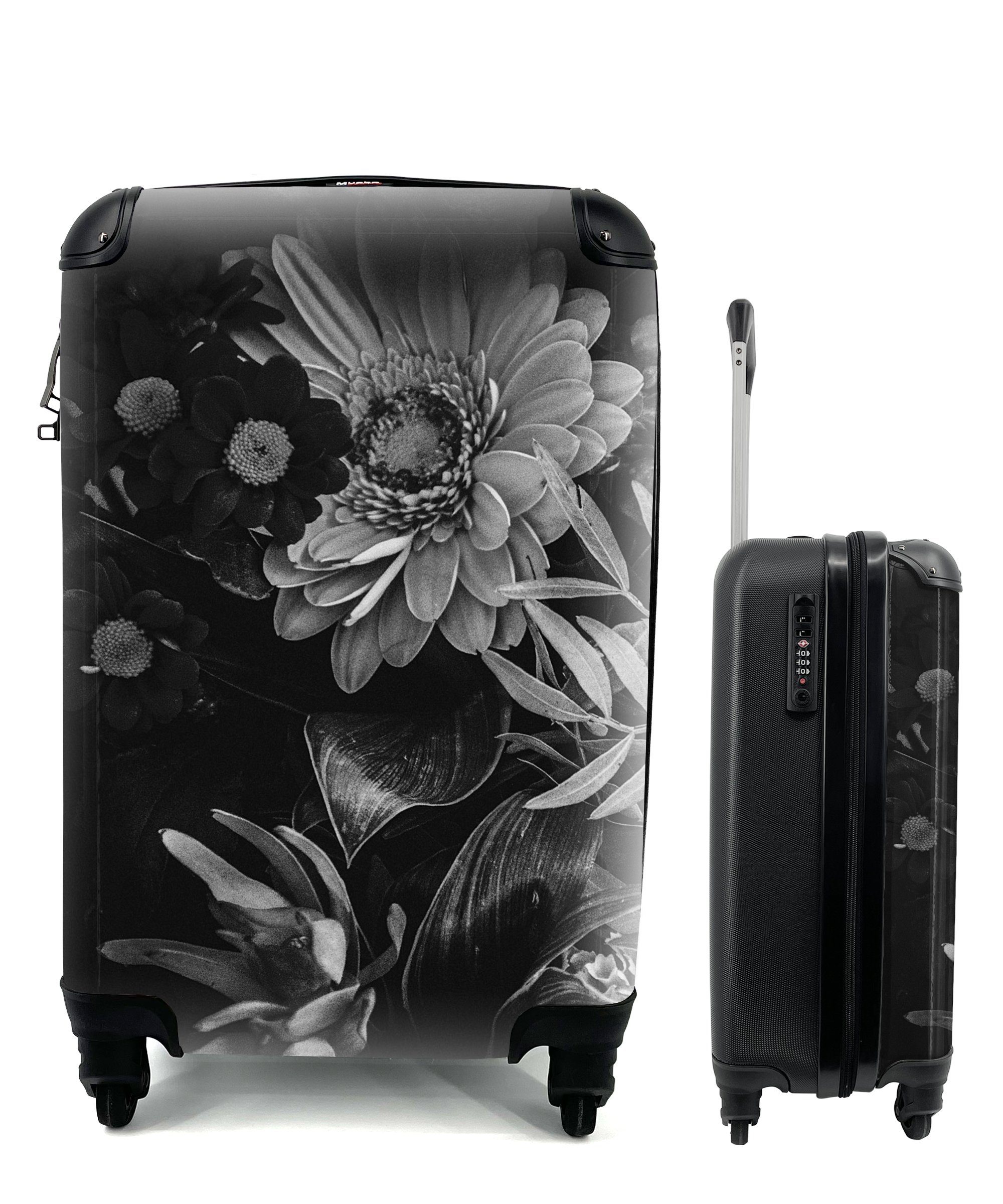 MuchoWow für - Handgepäck Rot, Reisekoffer - Handgepäckkoffer Trolley, Reisetasche 4 - Rollen, Pflanzen rollen, Blumenstrauß Blumen - mit Stilleben Ferien,