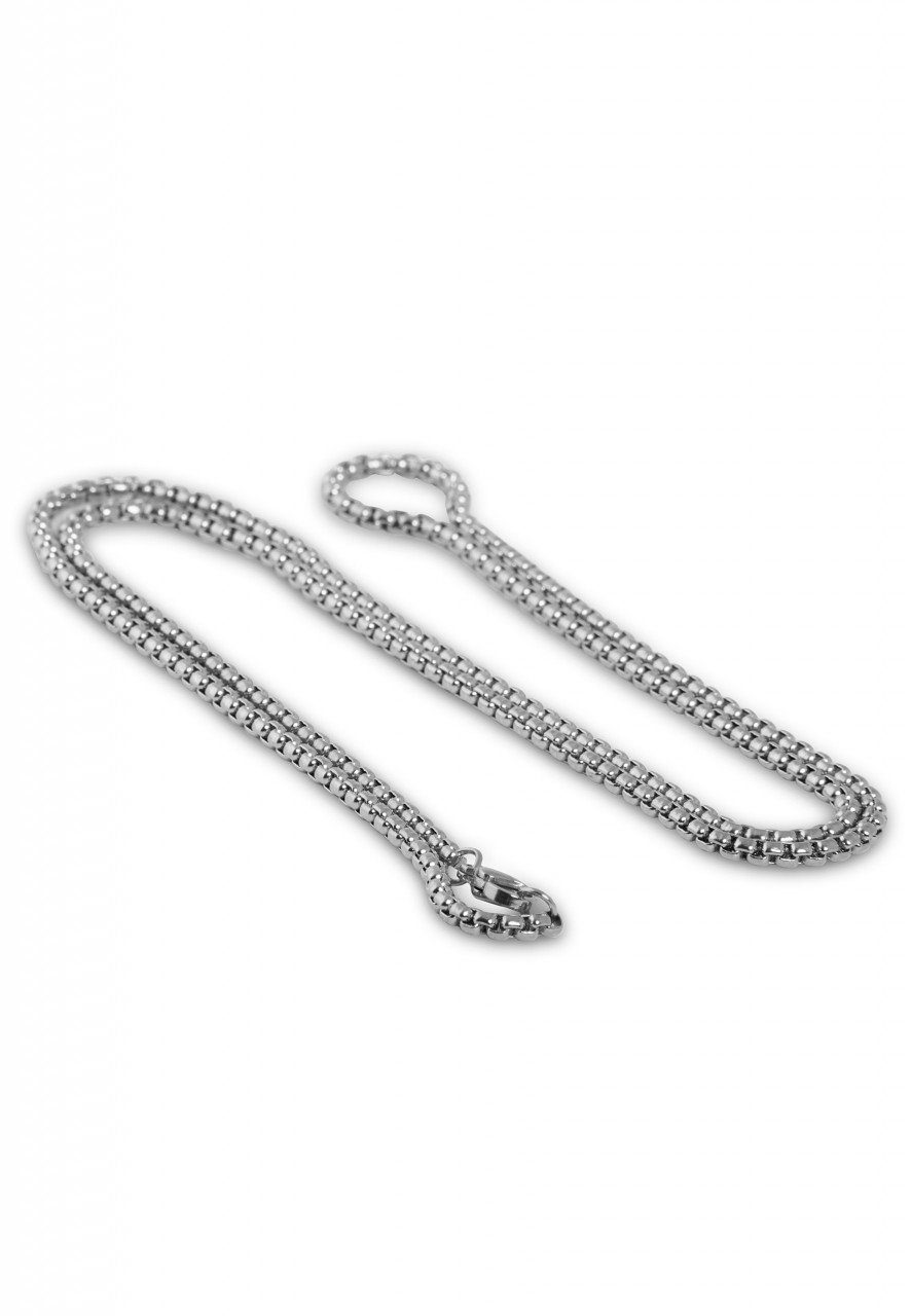 Edelstahlkette Bacas Kette Silber 50 cm // 19.68 In
