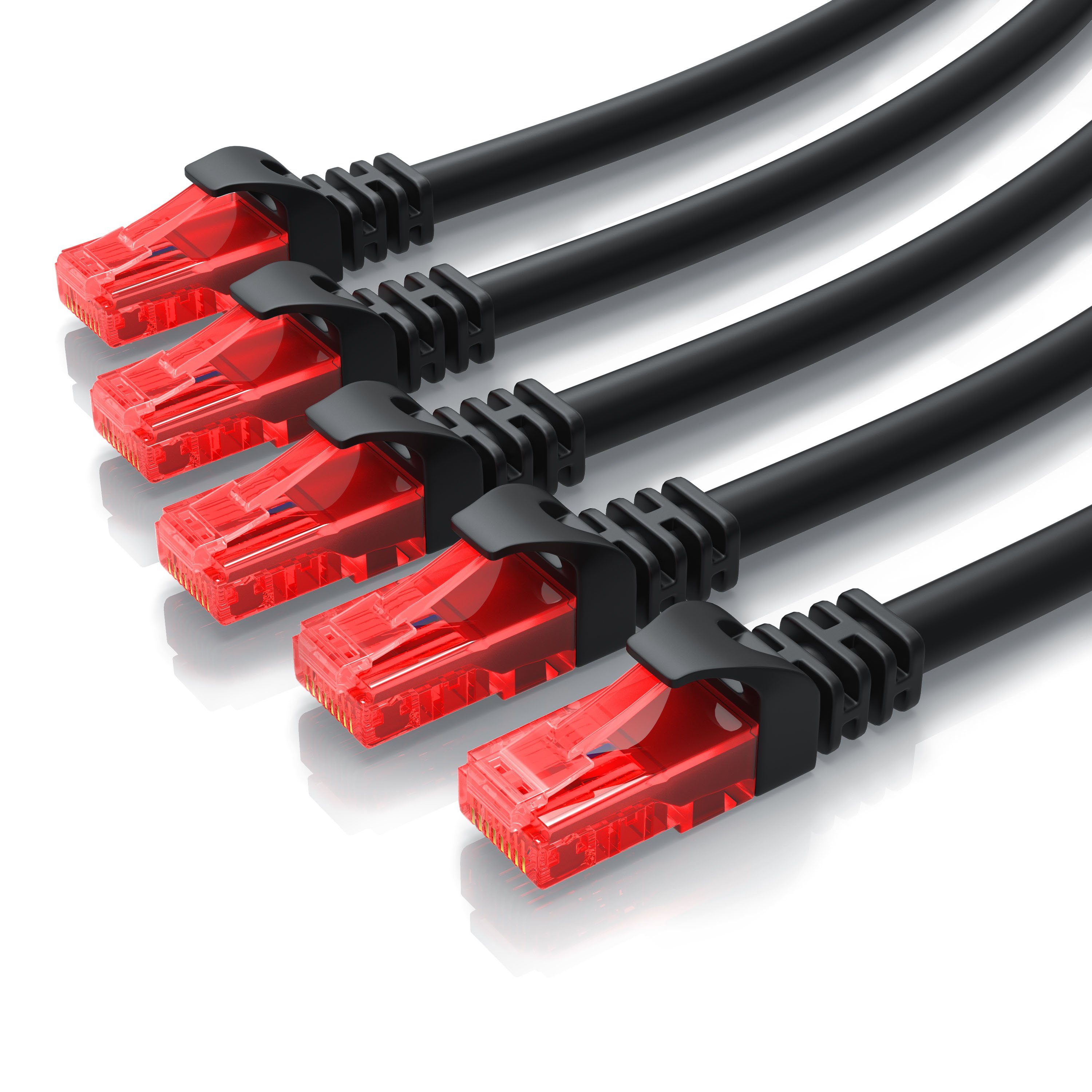 CSL LAN-Kabel, CAT.6, RJ-45 (Ethernet) (25 cm), CAT 6 Netzwerkkabel UTP Gigabit 1000 Mbit/s Patchkabel - 0,25m