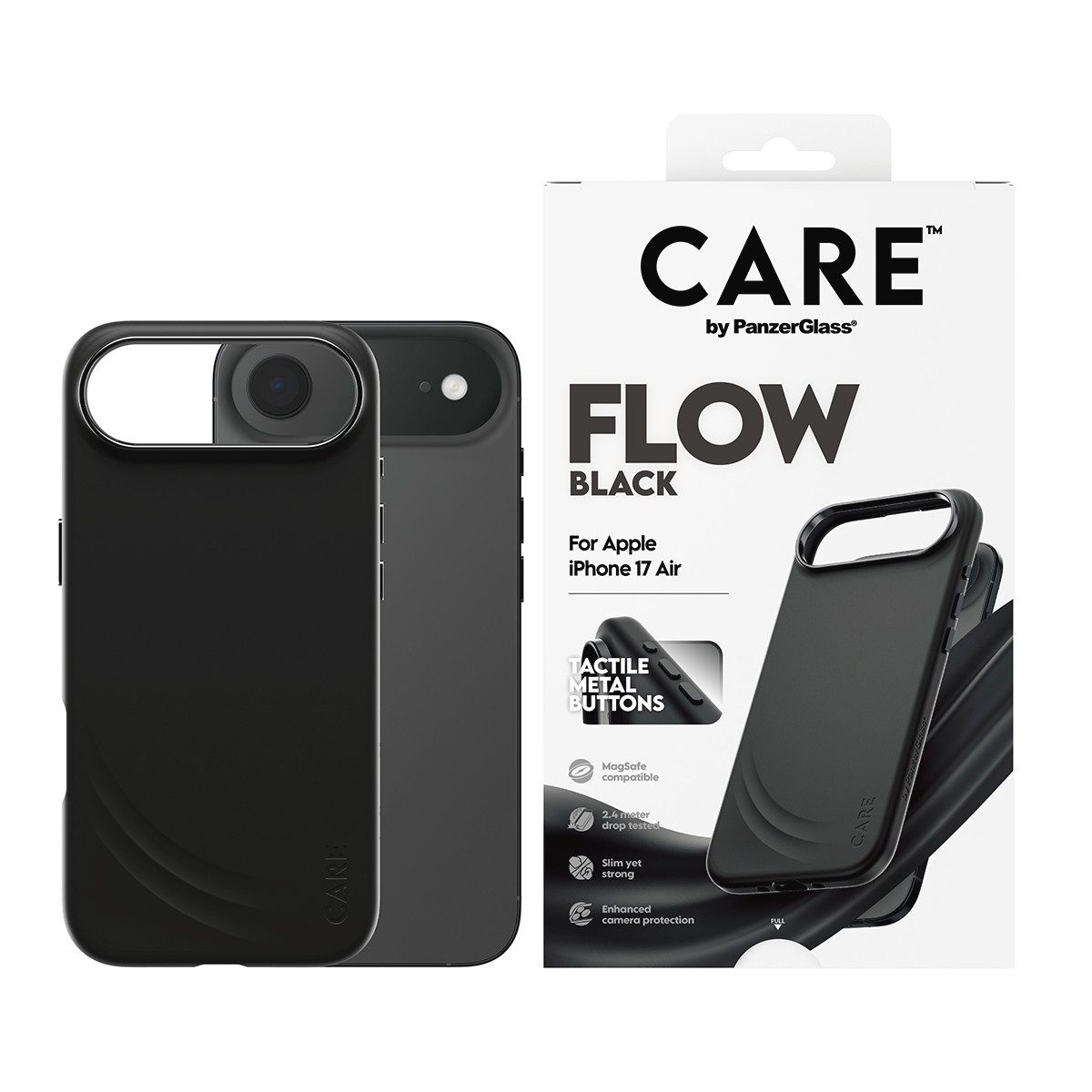 CARE by PanzerGlass Handyhülle Flow MagSafe Case für Apple iPhone Air, Backcover, Schutzhülle, Handyschutzhülle, Case, Schutzcase, stoßfest