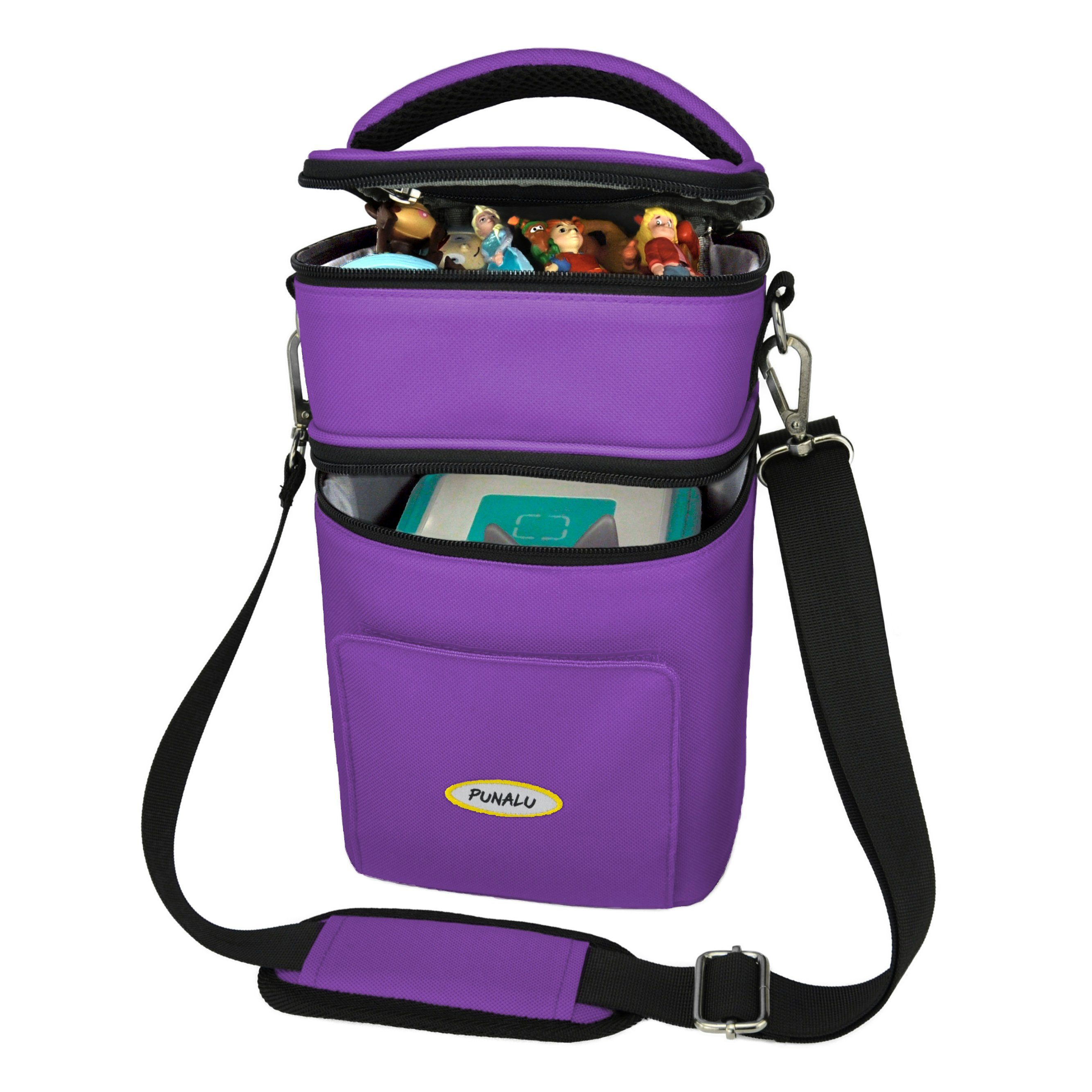 PUNALU Aufbewahrungstasche Kompakte Tasche für Toniebox, Tonies Hörfiguren, Toniebox Tasche, mit abnehmbaren Schultergurt