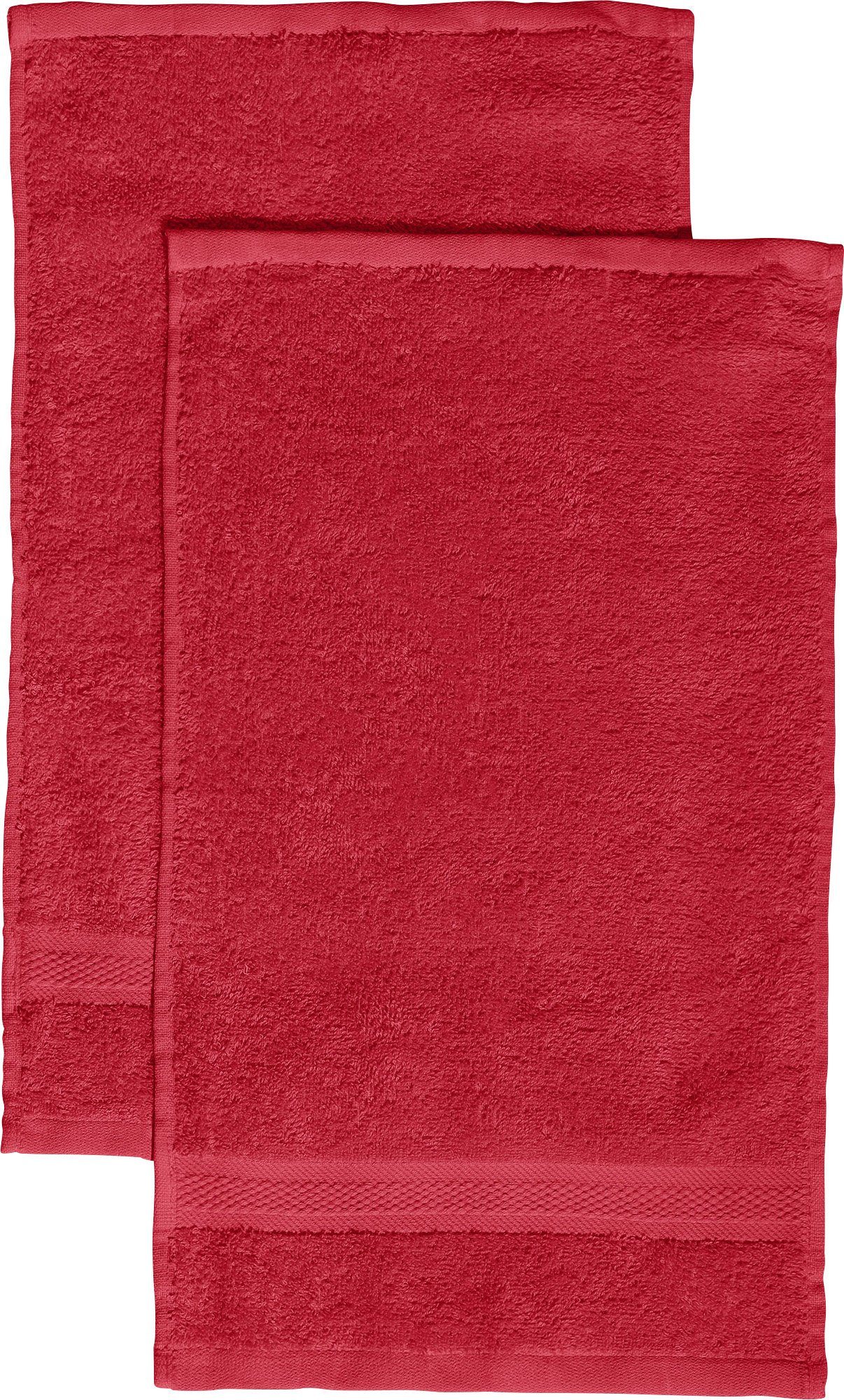 REDBEST Gästehandtuch Gästetuch "Chicago" 2er-Pack, Frottier, Walk-Frottier Uni