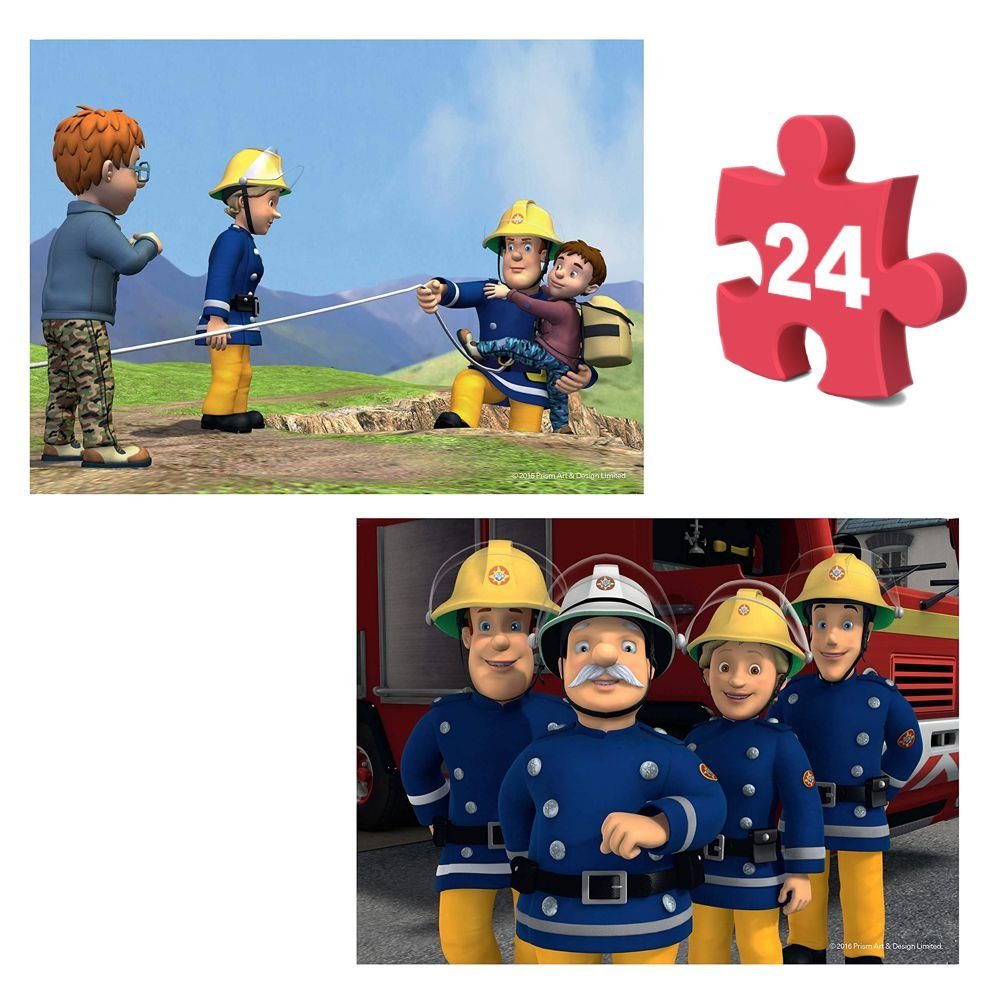 Feuerwehrmann Sam Box Puzzleteile Sam Feuerwehrmann 50 XXL Puzzle 9 Puzzle Legespiel, in 1