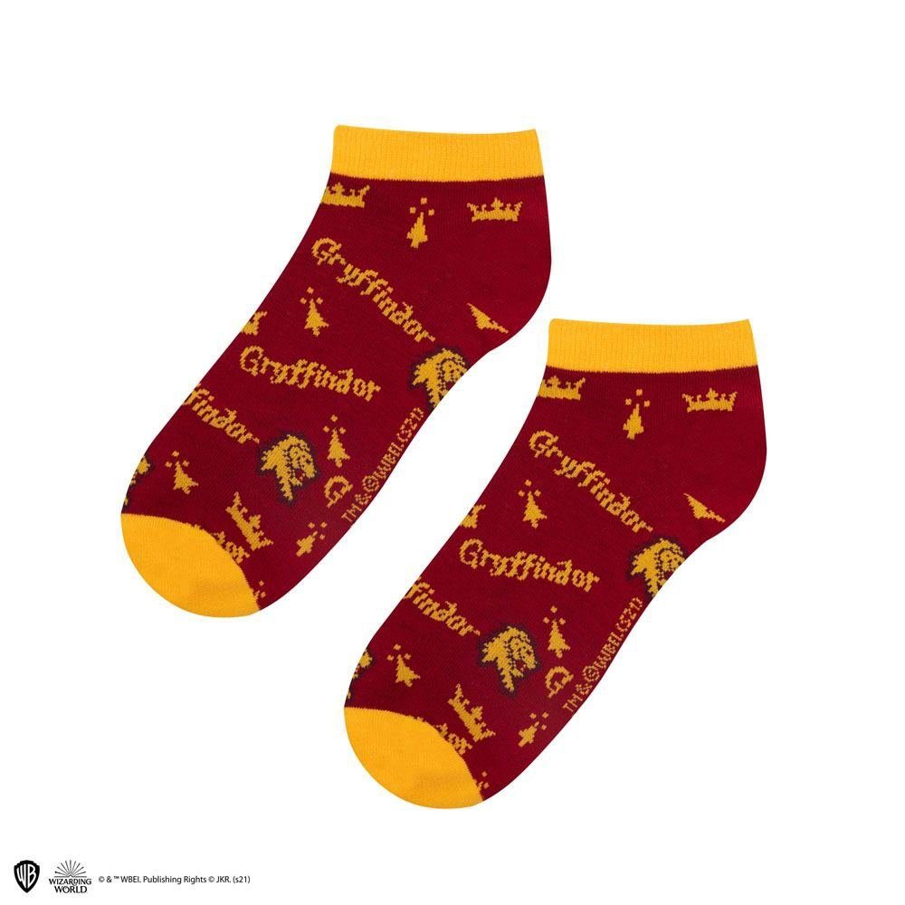 Cinereplicas Socken Gryffindor Knöchelsocken 3er-Pack Zauberhaft weiche Knöchelsocken für jeden waschechten Harry Potter F
