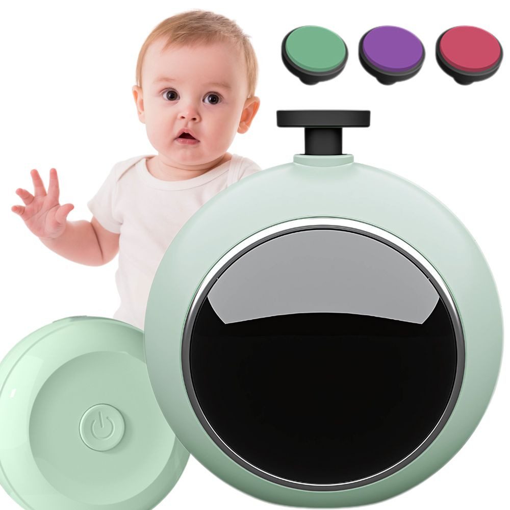 RACEL Baby-Fußnagelknipser Elektrische Baby Nagelfeile Nagelschleifer sicher leise 3 Aufsätze, Schonend, leise