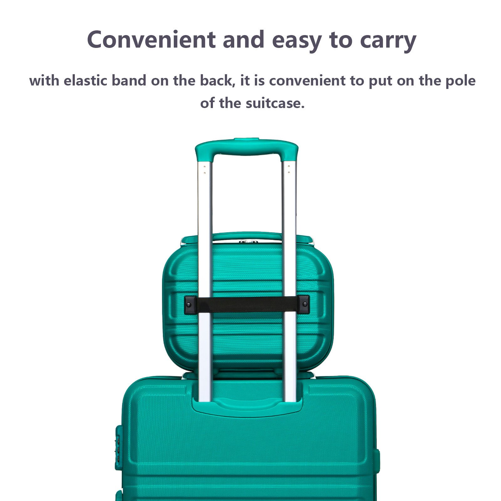 KONO Hartschalen-Trolley mit TSA-Schloss - Reisekoffer und Rollkoffer in einem