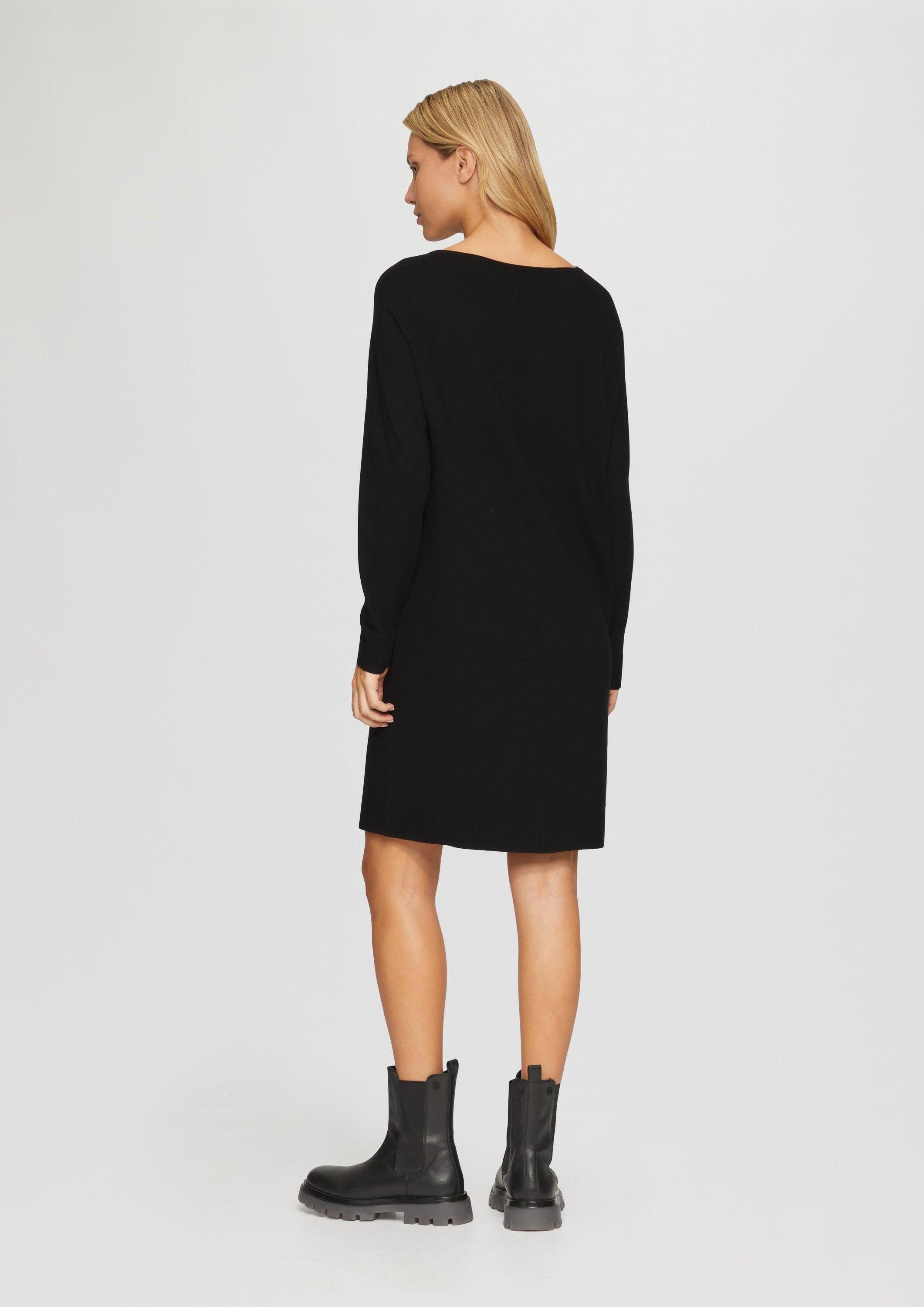 s.Oliver Minikleid Kleid Feinstrickkleid mit U-Boot-Ausschnitt