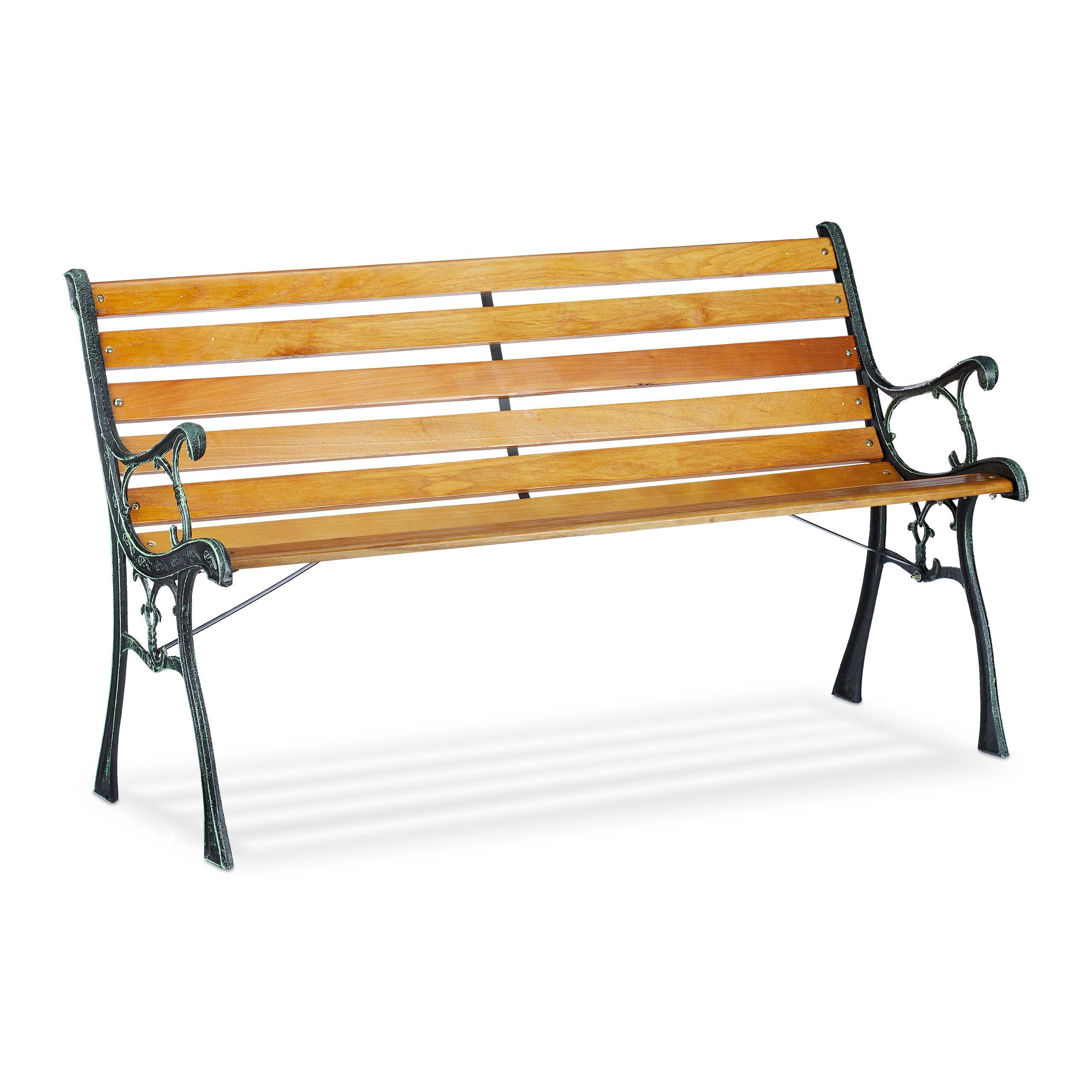 relaxdays Gartenbank mit Gusseisenrahme günstig online kaufen