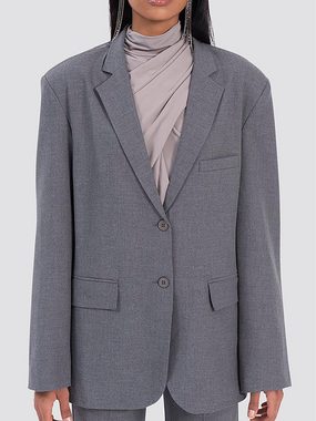 Freshlions Longblazer Freshlions Lockerer Blazer Grau S