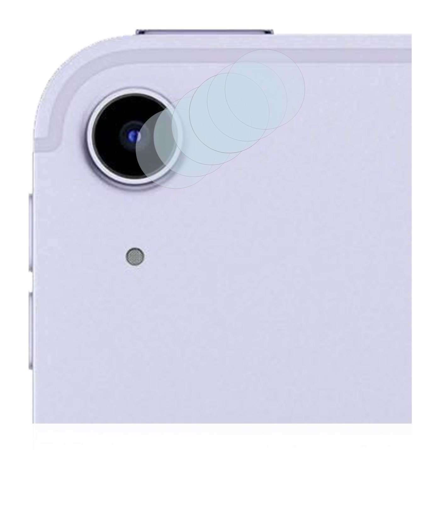 Savvies »Schutzfolie« für Apple iPad Air 5 WiFi 2022 (NUR Kamera, 5. Gen),  Displayschutzfolie, 6 Stück, Folie klar