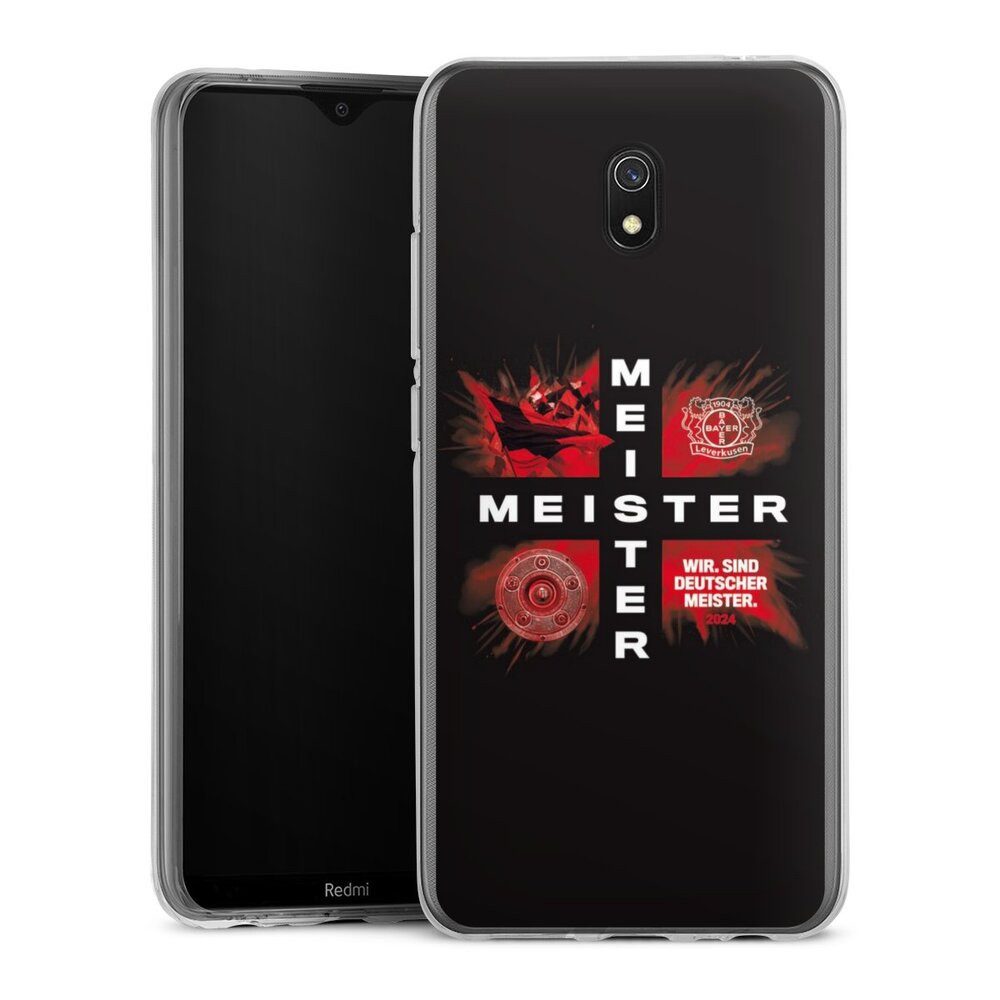 DeinDesign Handyhülle Bayer 04 Leverkusen Meister Offizielles Lizenzprodukt, Xiaomi Redmi 8A Silikon Hülle Bumper Case Handy Schutzhülle