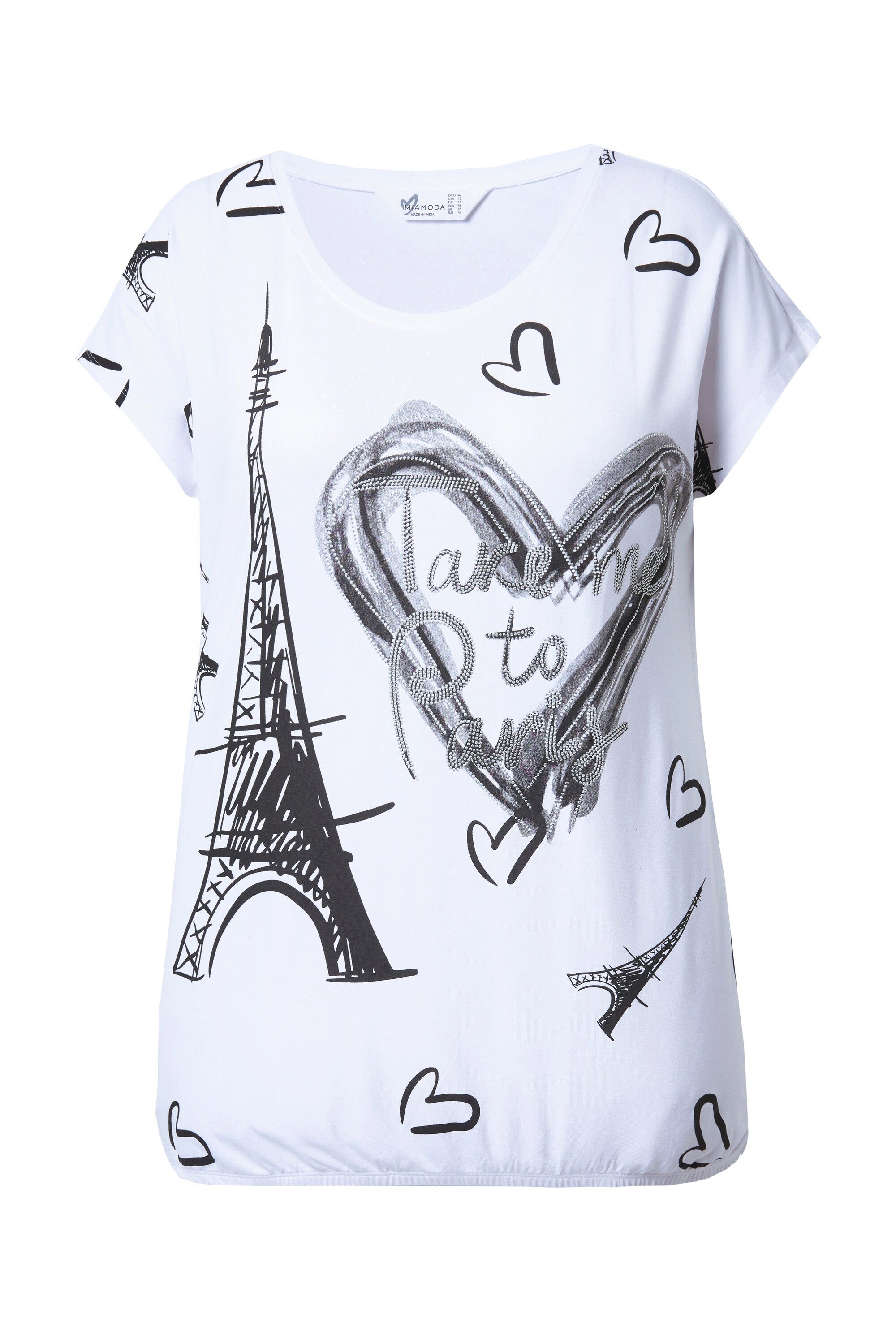 MIAMODA T-Shirt T-Shirt Komfort Fit Paris/Herz-Druck günstig online kaufen