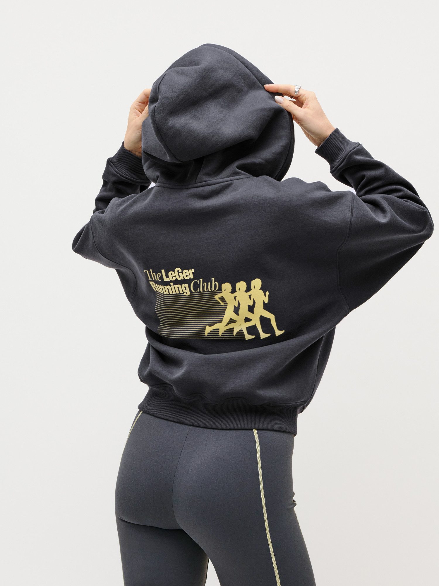 LeGer Kapuzensweatjacke Admira, LeGer by Lena Gercke Baumwoll-Mix, mit Backprint & Kontrastdetails