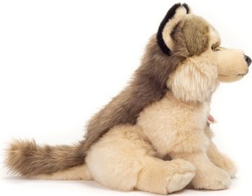 Teddy Hermann® Kuscheltier Wolf sitzend, 29 cm, zum Teil aus recyceltem Material