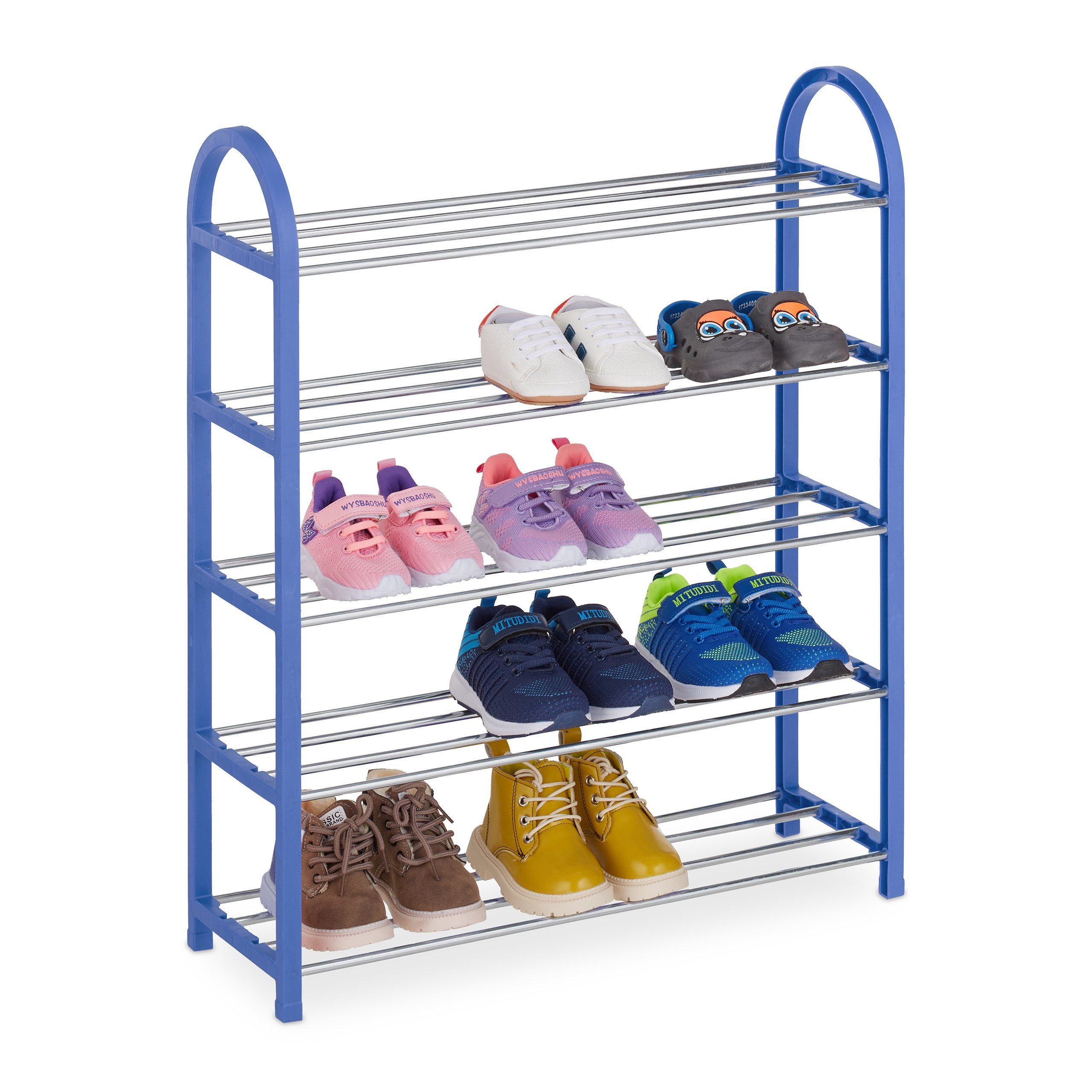 relaxdays Schuhregal für Kind, Blau günstig online kaufen