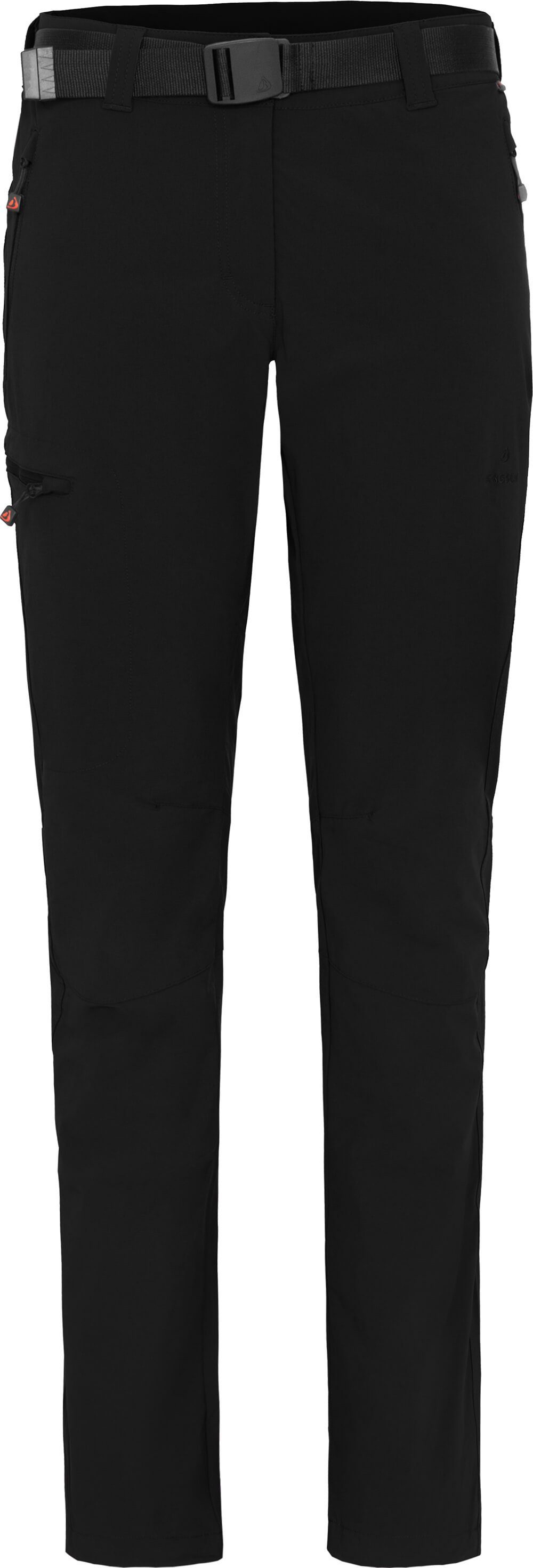 Bergson Outdoorhose TERRA (slim) Damen Winter-Wanderhose, warm gefüttert,  elastisch, Normalgrößen, schwarz | Outdoorhosen