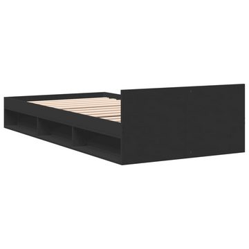 vidaXL Bett Bettgestell mit Schublade Schwarz 100x200 cm Holzwerkstoff