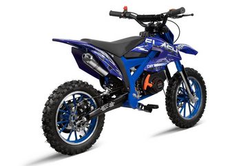 Nitro Motors Dirt-Bike Dirtbike Flash 49cc 10" Crossbike Pocket Minicross Pocketbike, 1 Gang Nitro Motors Standard Schaltwerk, Automatikschaltung, (Crosser, 10-tlg), 3 Stufen Drehgas Drossel