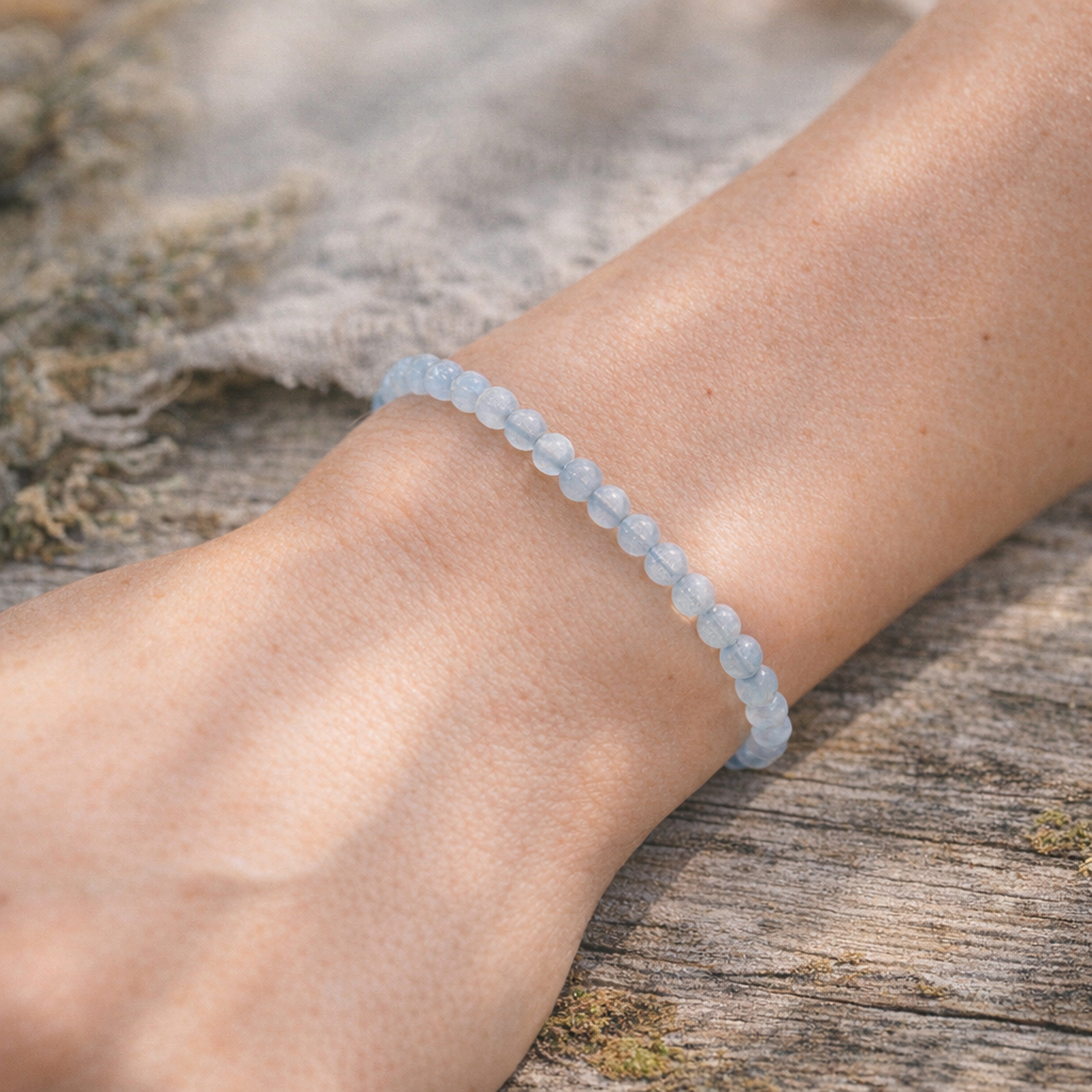 Lebensquelle Plus Armband Aquamarin Kugelarmband, 6 mm – Bild 2 von 5