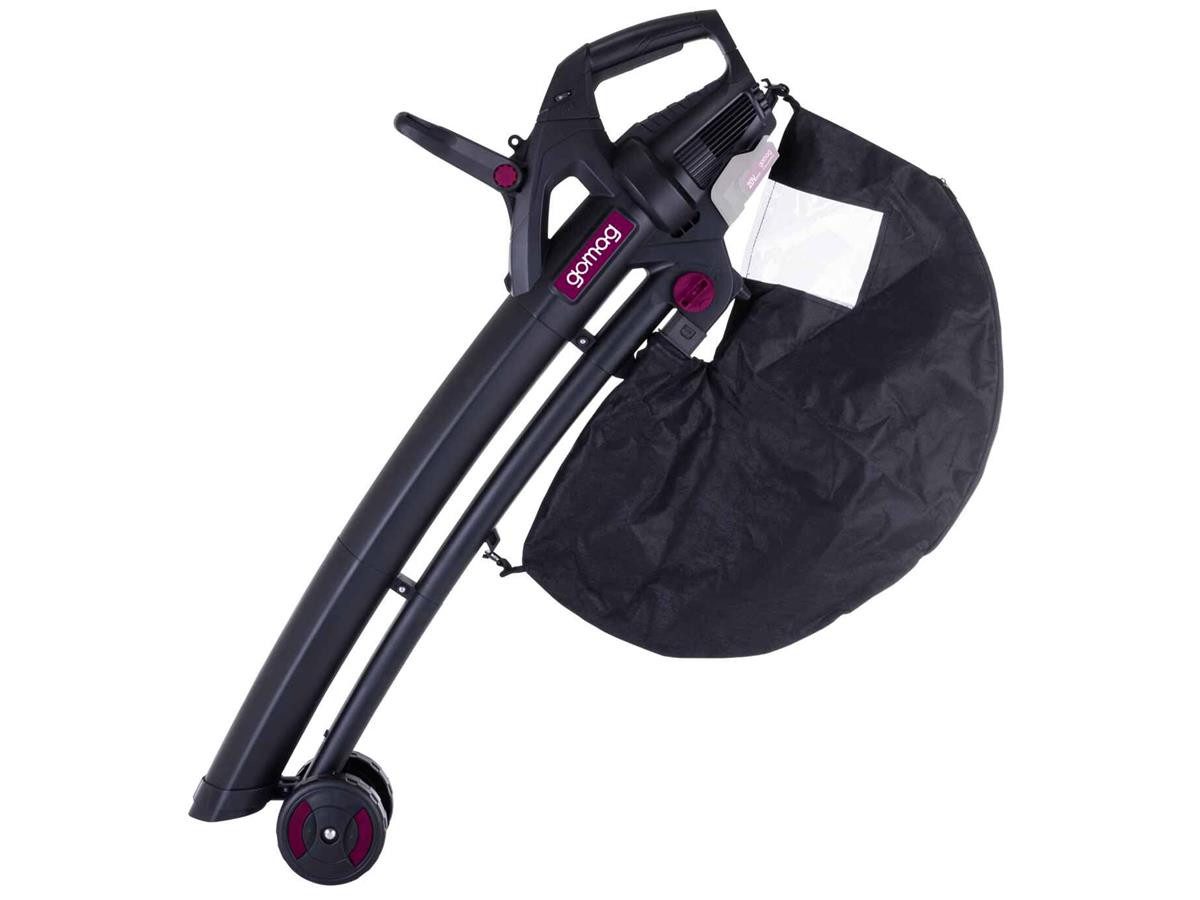 Gomag Akku-Laubsauger GO-LBS720BL, (Solo, 1 St., ohne Akku & Ladegerät), 210 km/h, 720 m3/h, 45 L Fangsack & Gurt, ohne Akku und Ladegerät