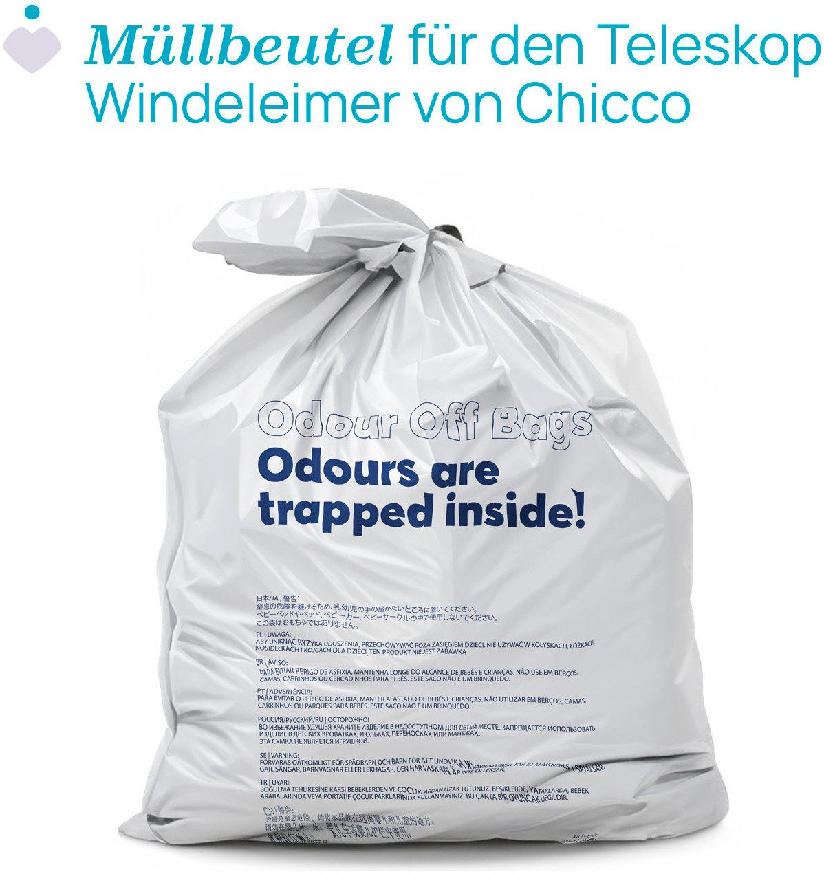 Chicco Windeleimer Müllbeutel für Odour Off 3x15 Stück