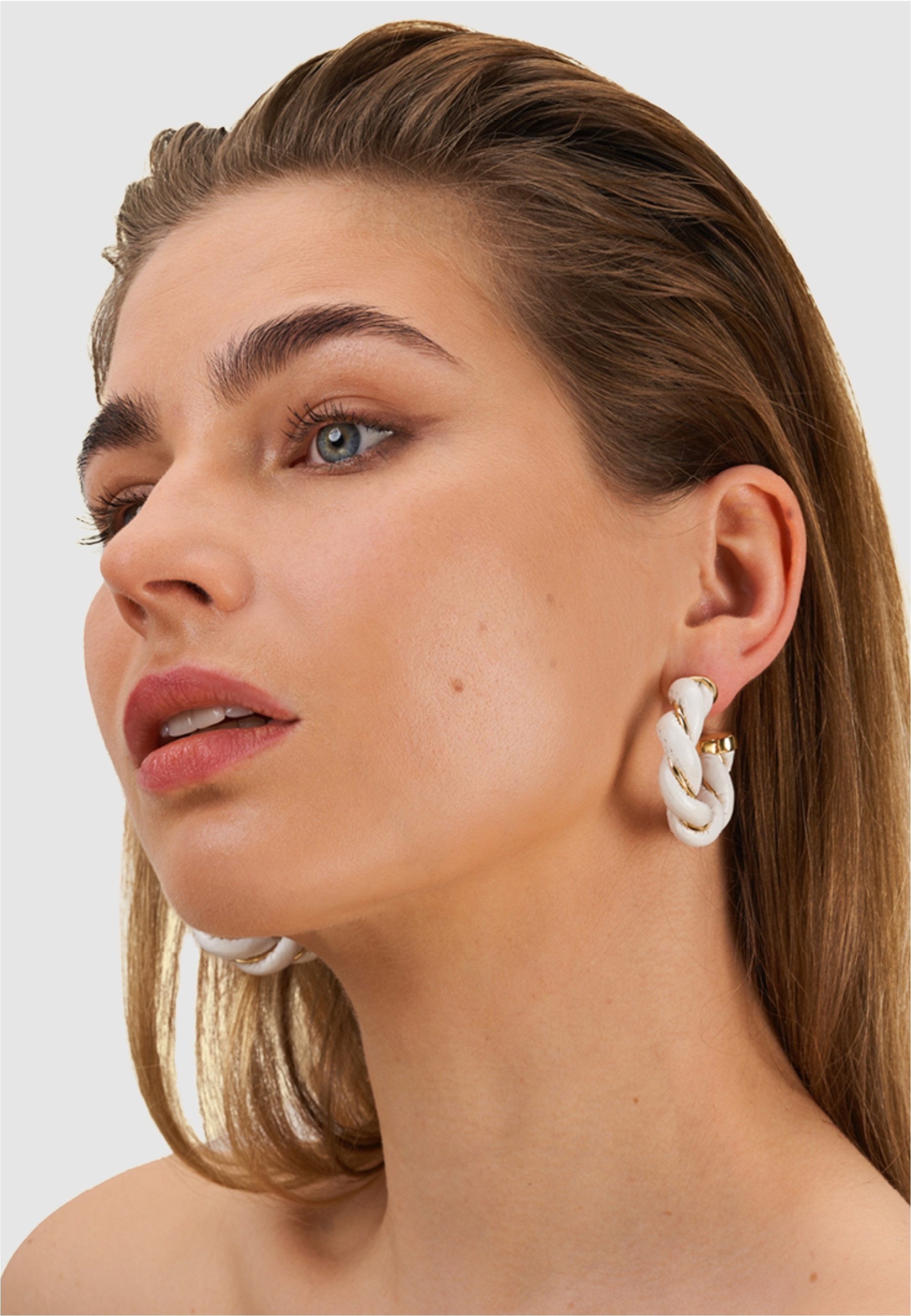 FILIPPA FIRENZE Paar Ohrstecker The Catch, mit tollem Leder-Element