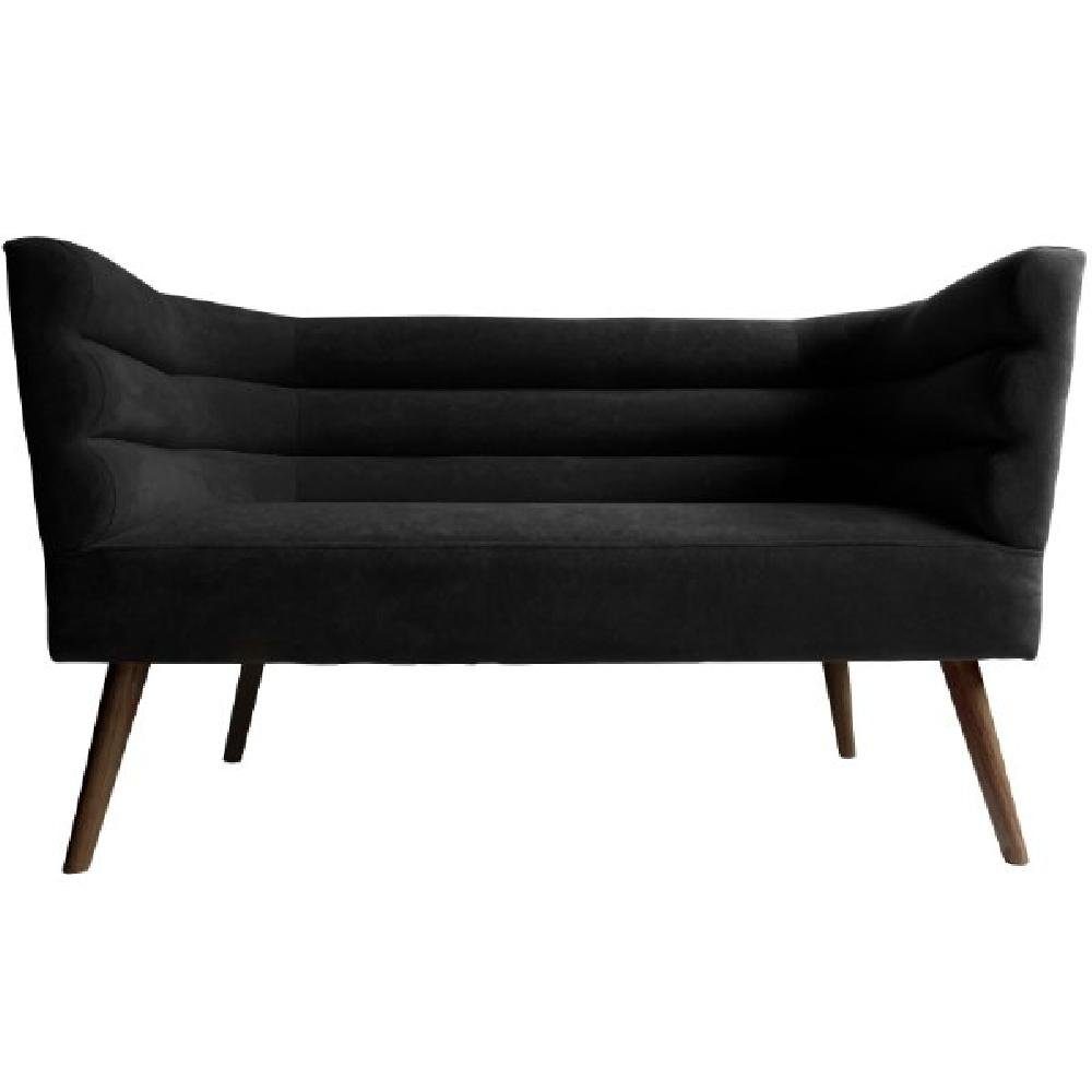 Leitmotiv Sofa Sofa Explicit Suede Look Black