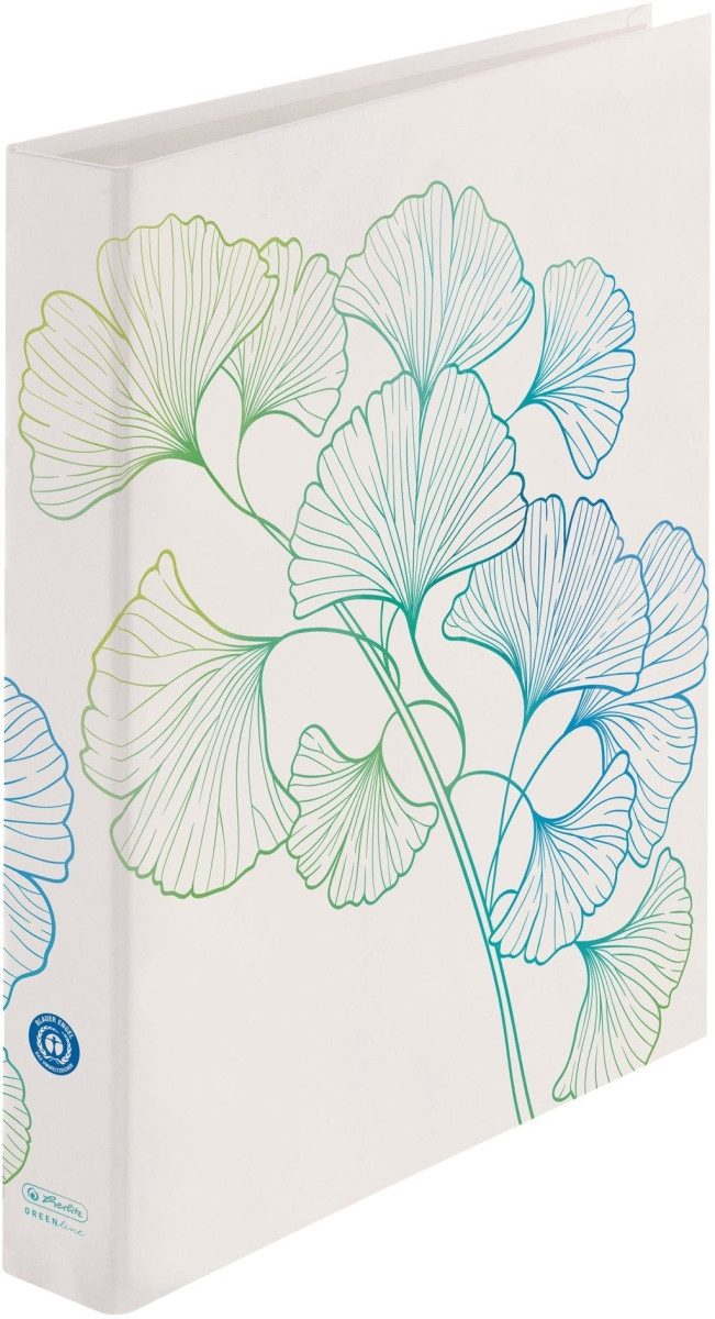 Herlitz Präsentationsordner Ringbuch MaX.file A4 2 Ringe Greenline Ginko