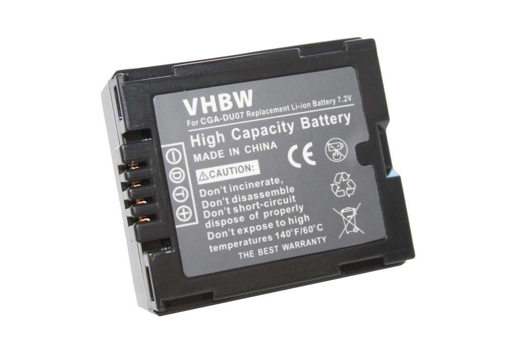 vhbw kompatibel mit Panasonic VDR-M55, VDR-M75, VDR-M70, VDR-M95 Kamera-Akku Li-Ion 600 mAh (7,2 V)