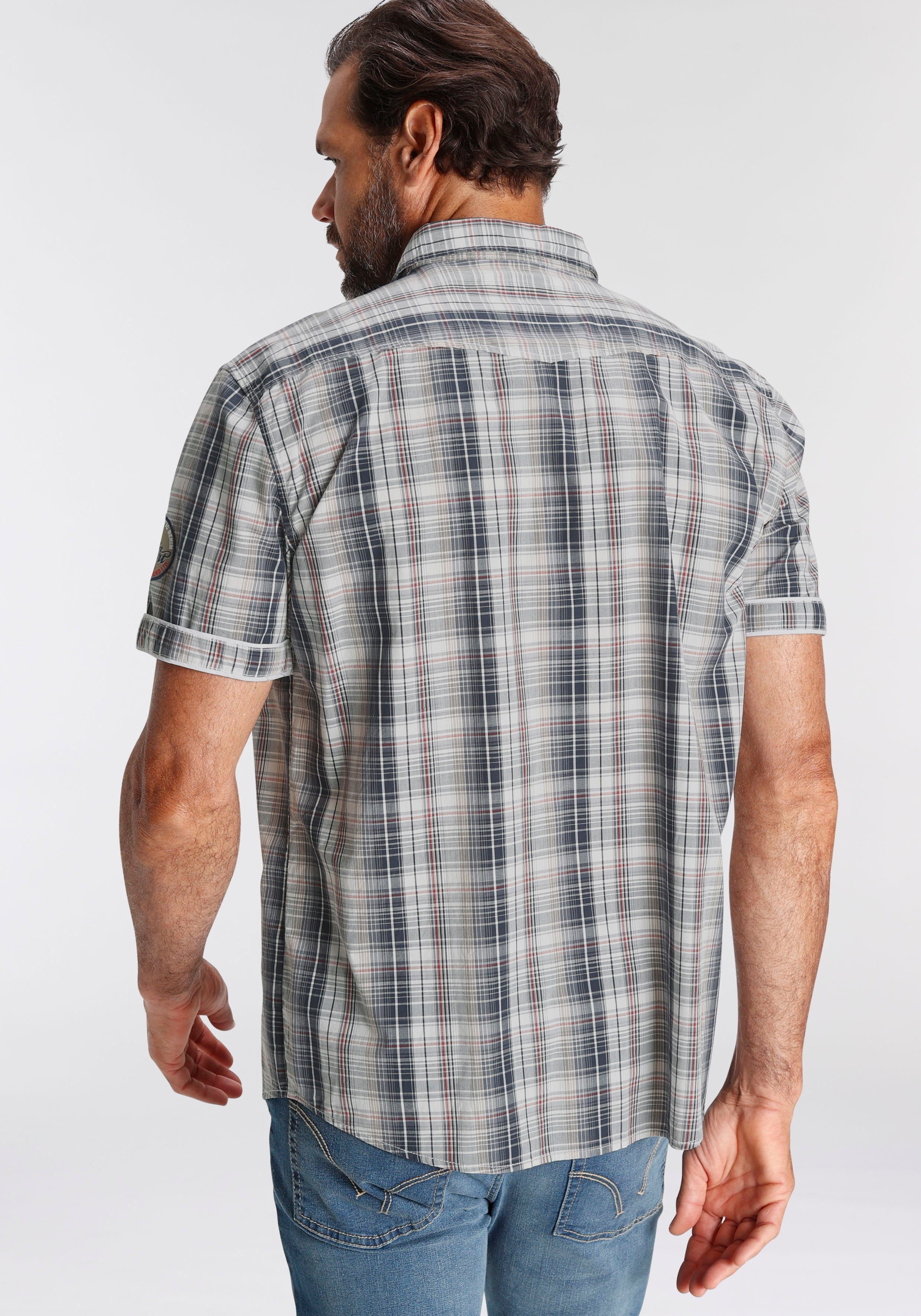 Man's World Kurzarmhemd im Karodesign