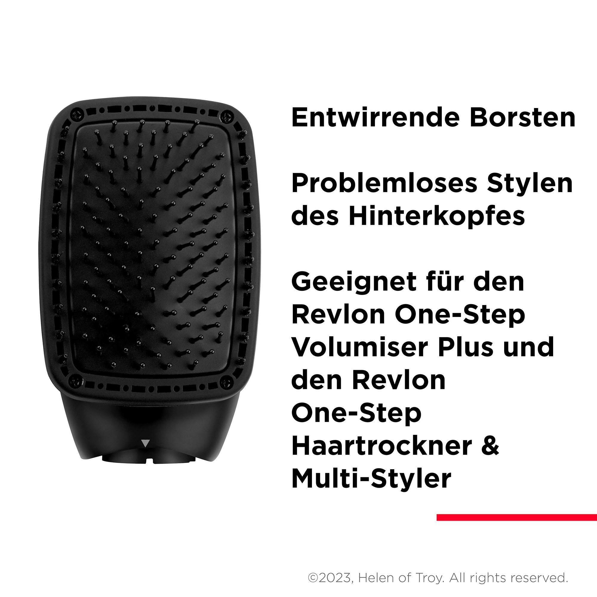 Revlon Paddelbürste ONE-STEP FLACHBÜRSTENAUFSATZ, RVDR5327, für Warmluftbürste Volumiser RVDR5298E und Multi Styler RVDR5333