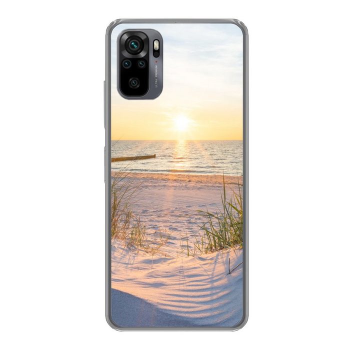 MuchoWow Handyhülle Strand - Sonne - Düne - Gras - Sand - Horizont Phone Case Handyhülle Xiaomi Redmi Note 10 Pro Silikon Schutzhülle