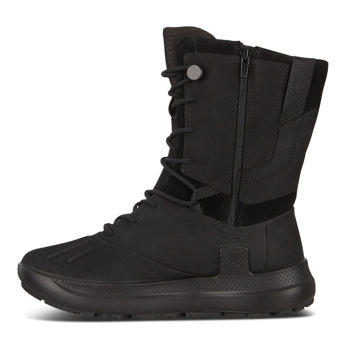 Ecco Solice High (Yabuck Yak-Leder) schwarz Damen Winterstiefel