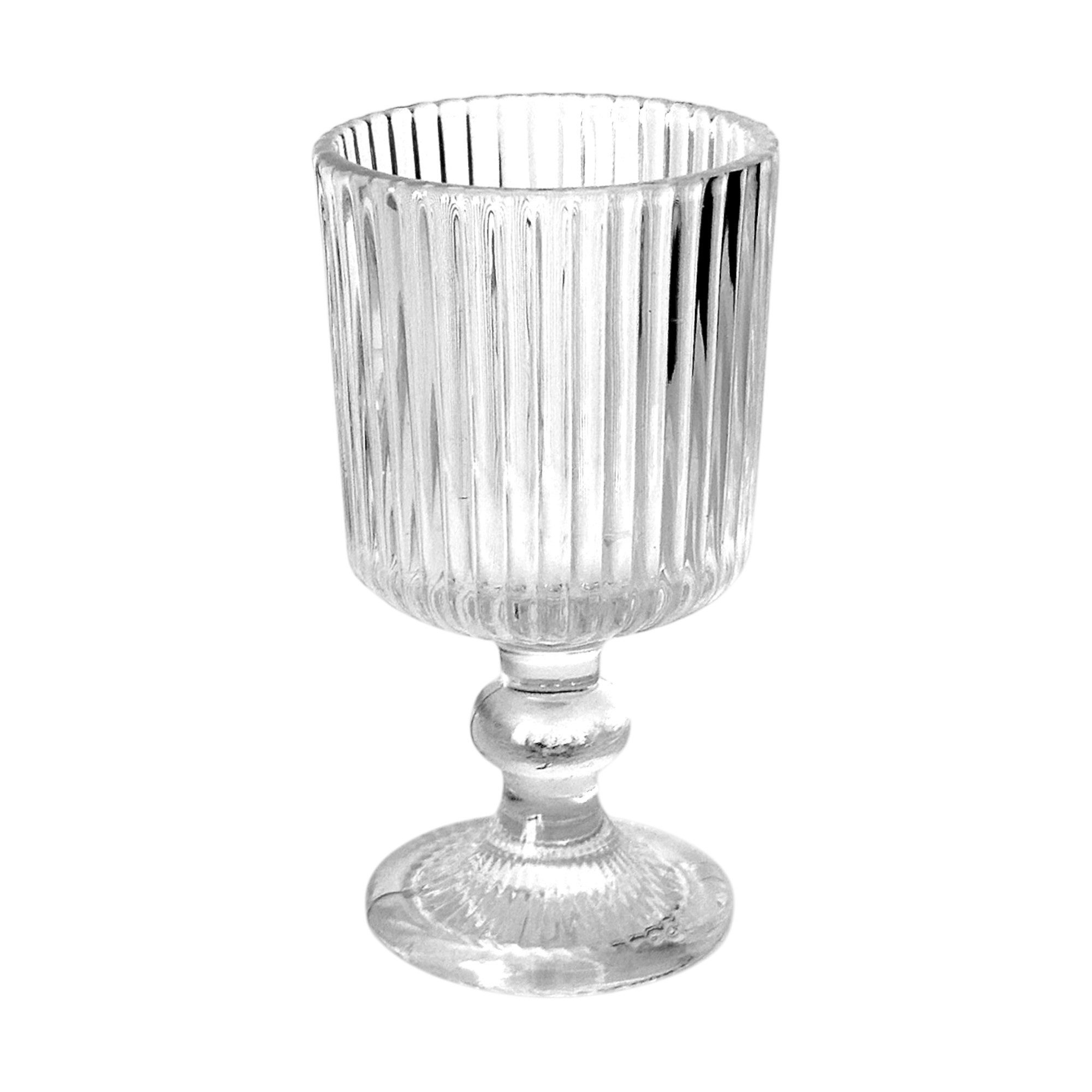 Sandra Rich Teelichthalter Teelichthalter "Kelch" Ø5,5 x 10cm. Windlicht Teelichtglas Kerzenglas