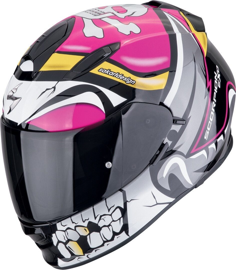Scorpion Exo Motorradhelm Exo-491 Pirate Helm, integriertes Sonnenvisier